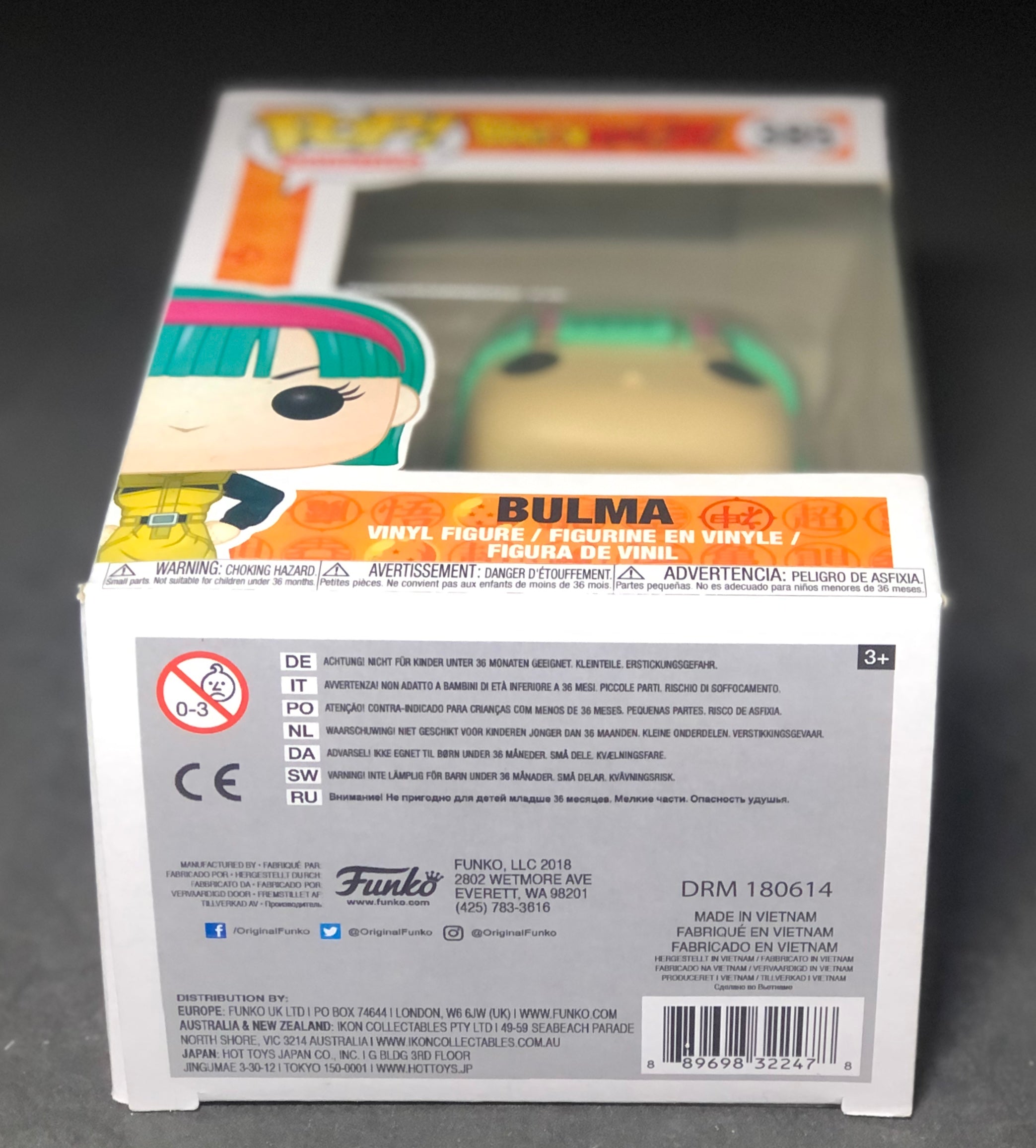 FUNKO POP! Animation - Dragonball Z - Bulma (385) 'Small Damaged Packaging'