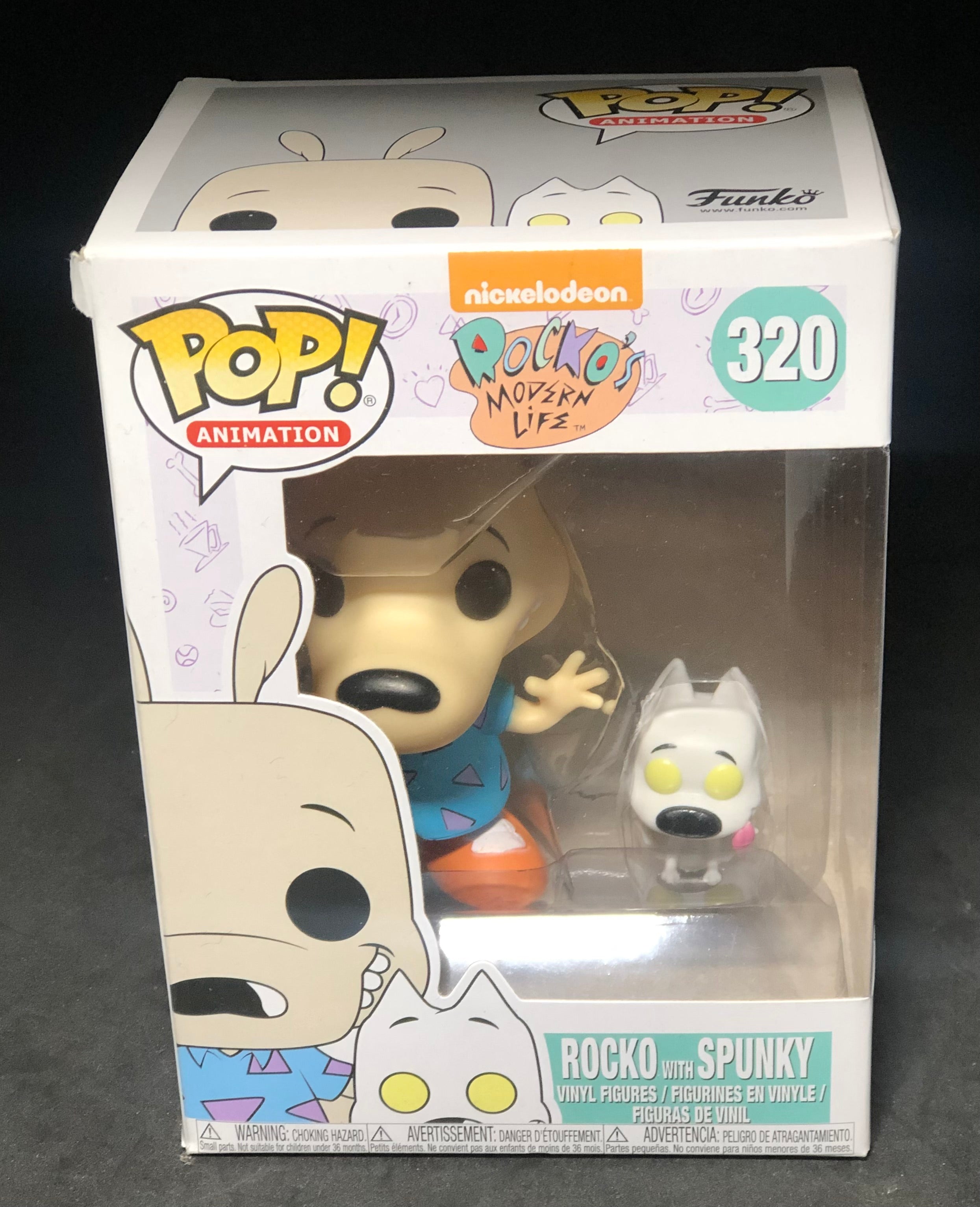 FUNKO POP! Animation - Rocko's Modern Life - Rocko with Spunky (320) 'Small Damaged Packaging'