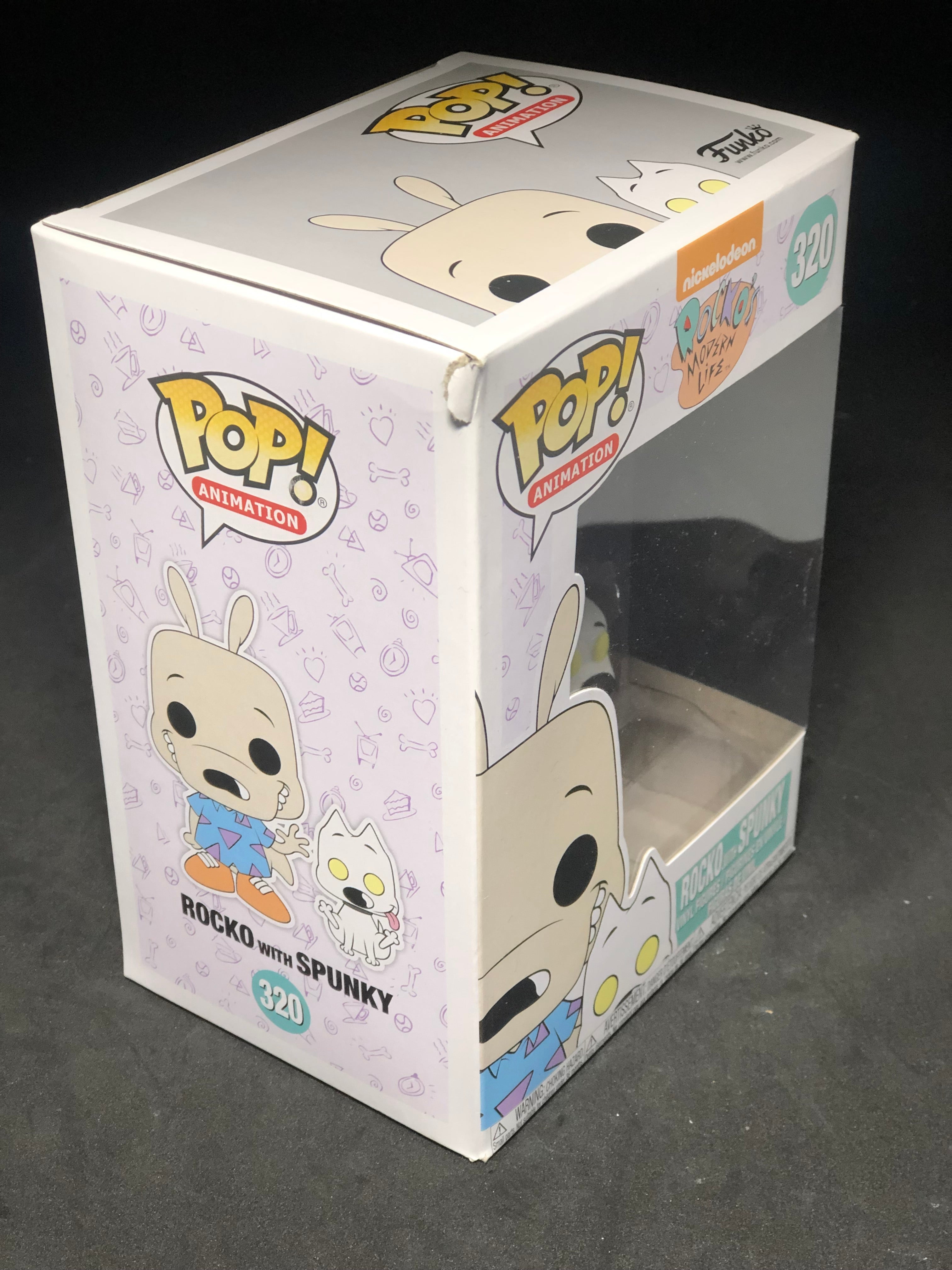 FUNKO POP! Animation - Rocko's Modern Life - Rocko with Spunky (320) 'Small Damaged Packaging'
