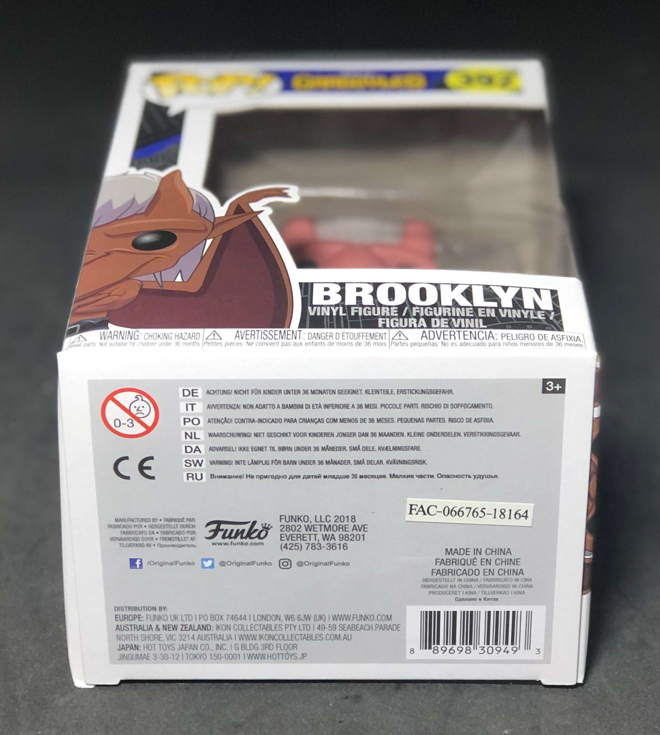 FUNKO POP! Disney - Gargoyles - Brooklyn (392) "Small Damaged Packaging"
