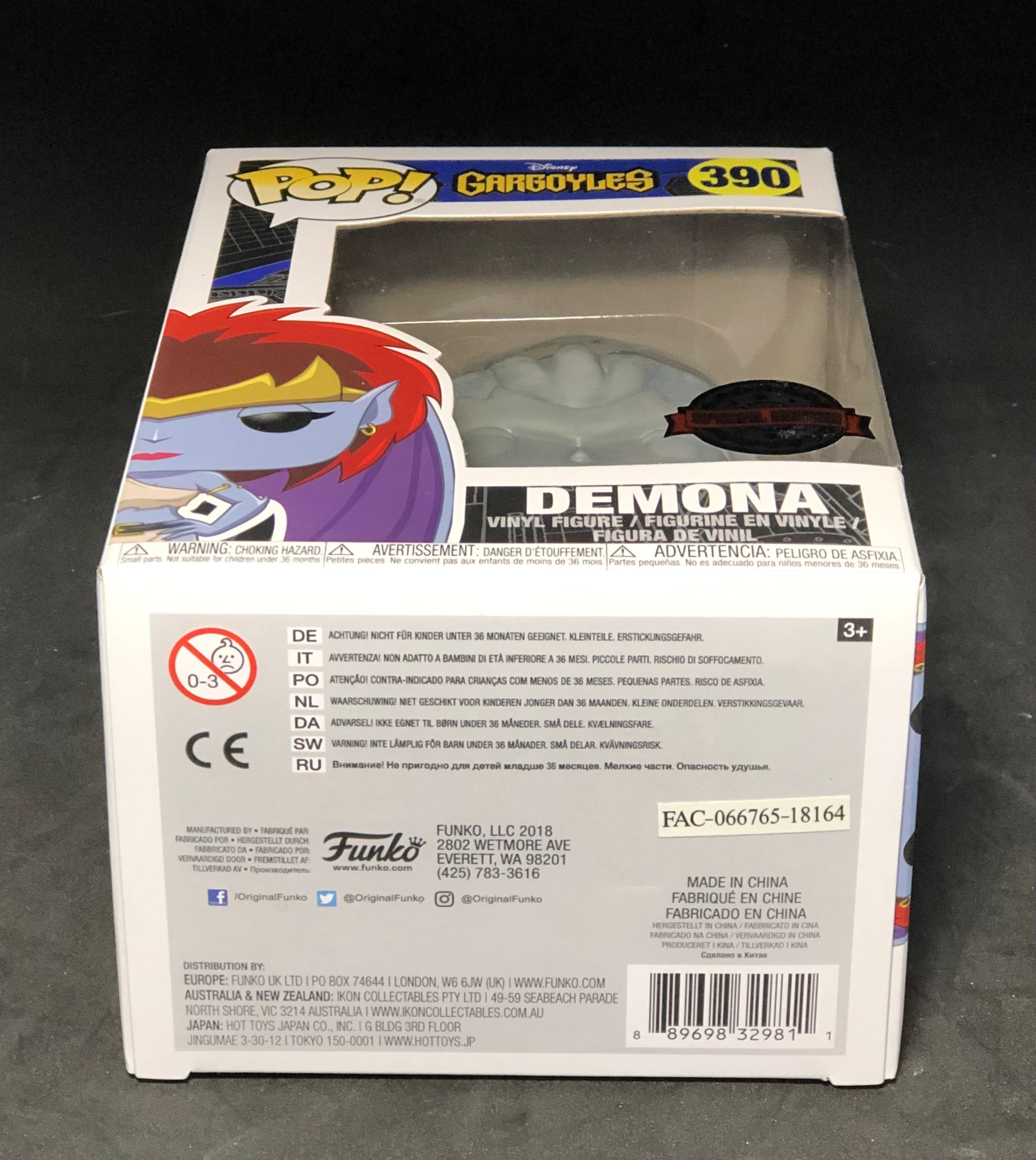 FUNKO POP! Disney - Gargoyles - Demona (Stone) (390) Exclusive "Small Damaged Packaging"