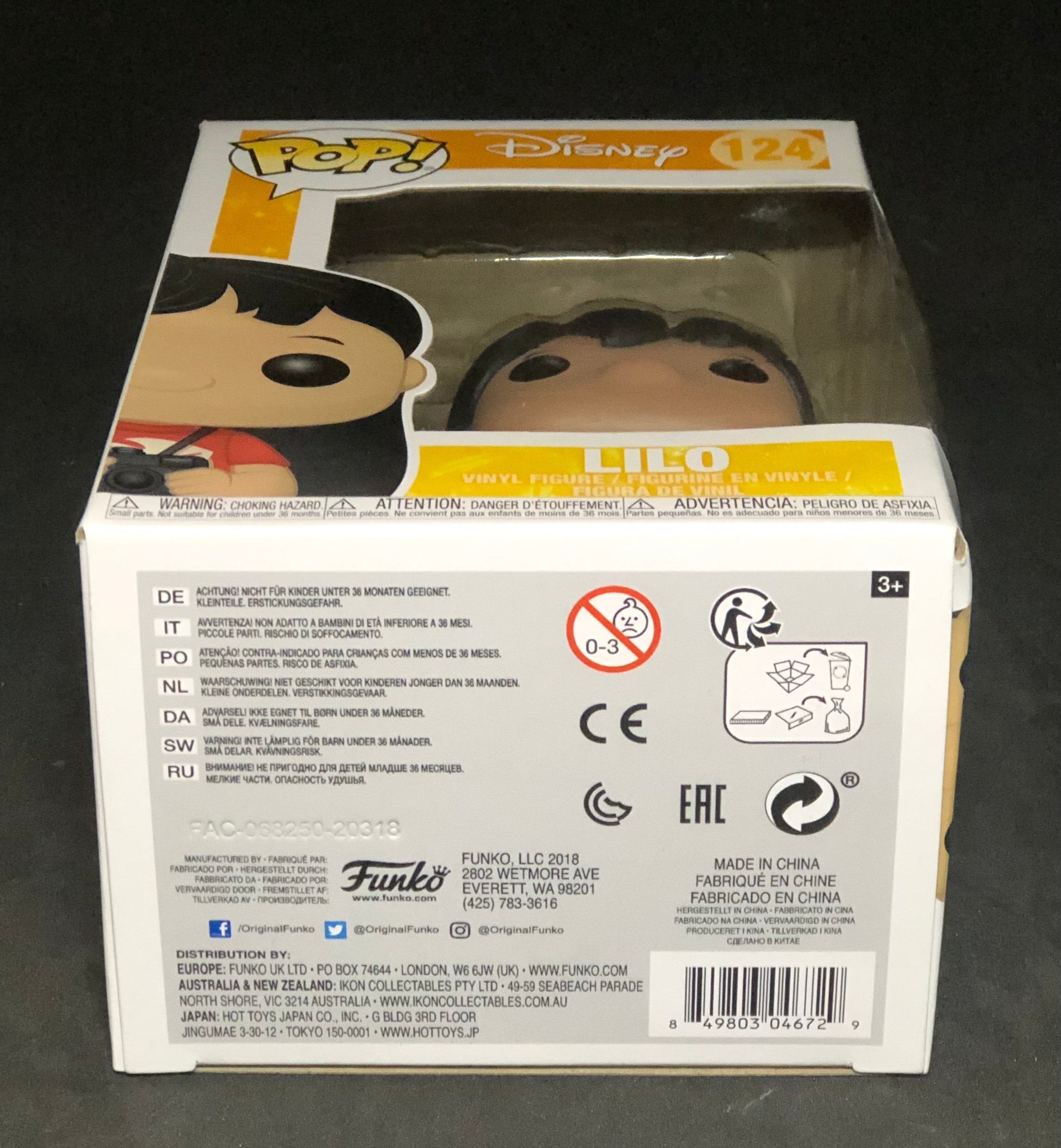 FUNKO POP! Disney - Lilo & Stitch - Lilo (124) "Small Damaged Packaging"