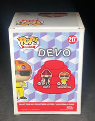 FUNKO POP! Rocks - Devo - Satisfaction (Yellow Suit) (217) 'Small Damaged Packaging'