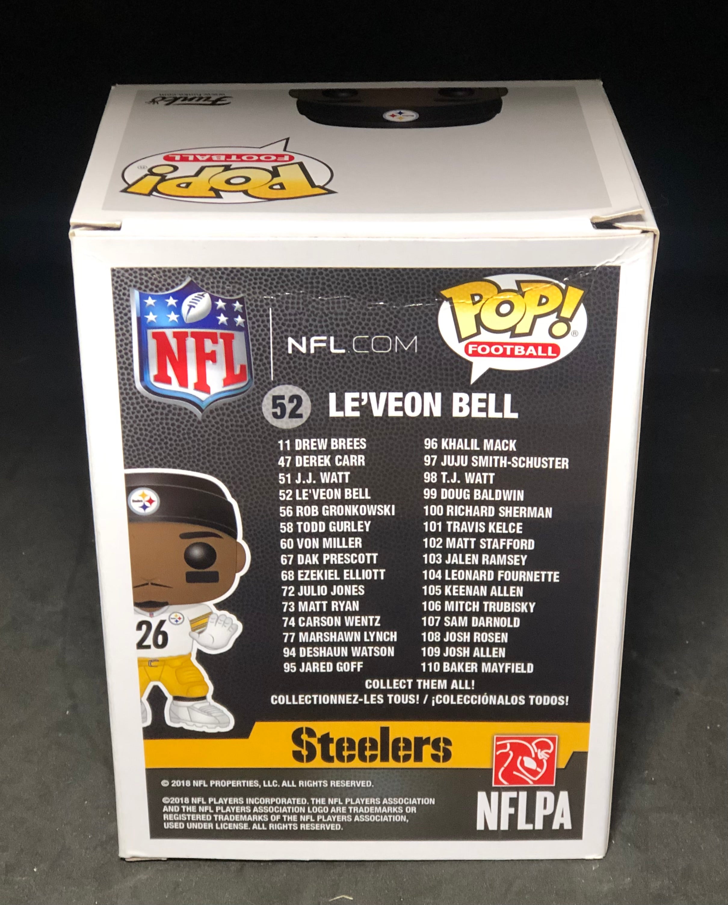 FUNKO POP! Sports - Football - NFL Steelers - Le'Veon Bell (52) 'Small Damaged Packaging'