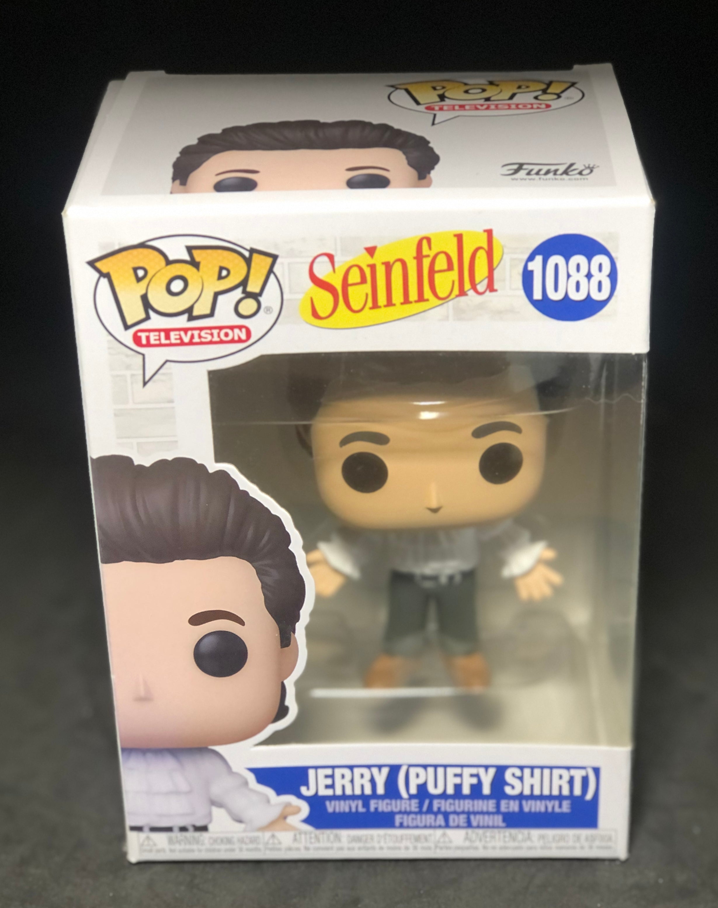 FUNKO POP! Television - Seinfeld - Jerry Seinfeld (Puffy Shirt) (1088) 'Small Damaged Packaging'