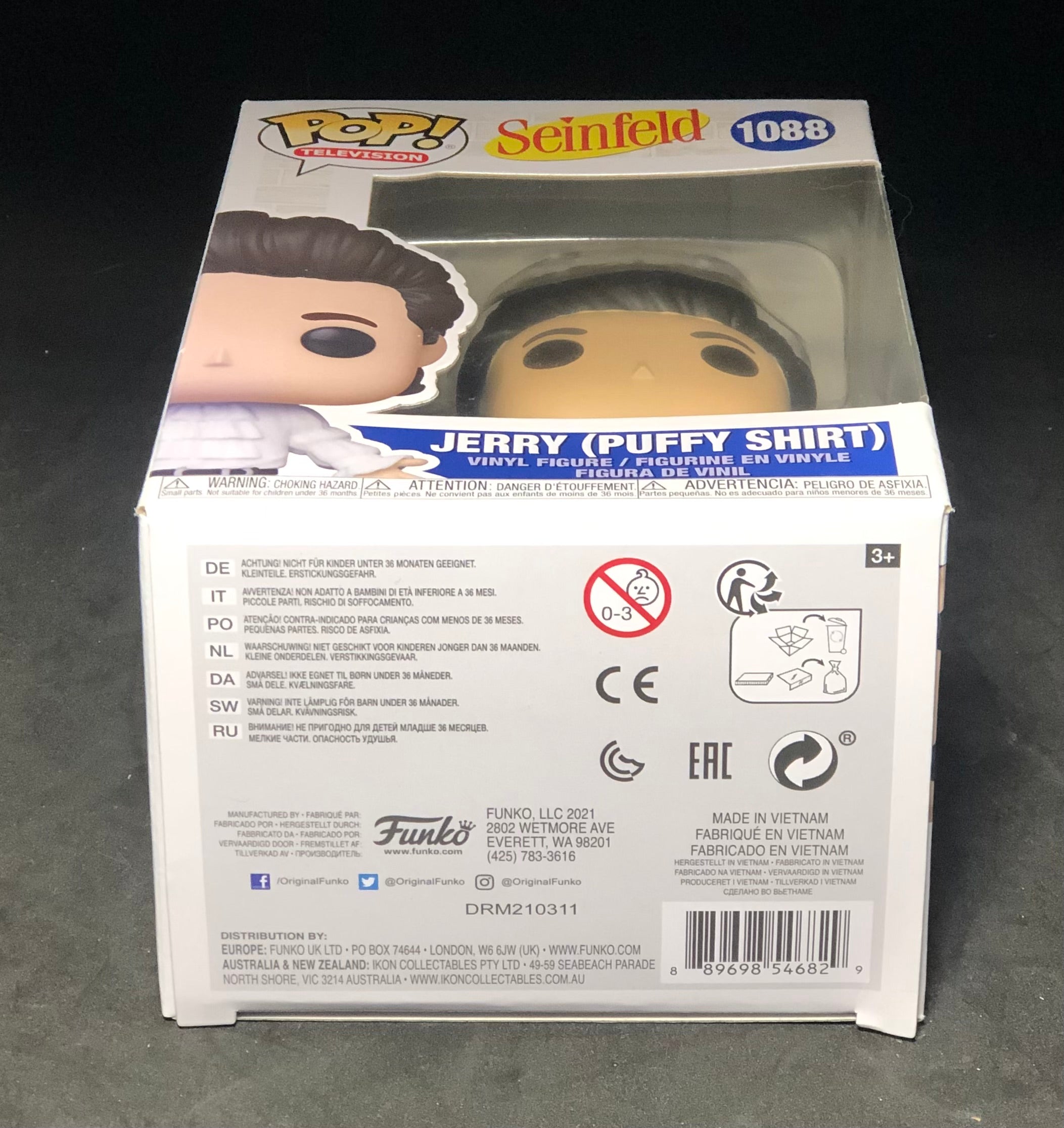 FUNKO POP! Television - Seinfeld - Jerry Seinfeld (Puffy Shirt) (1088) 'Small Damaged Packaging'