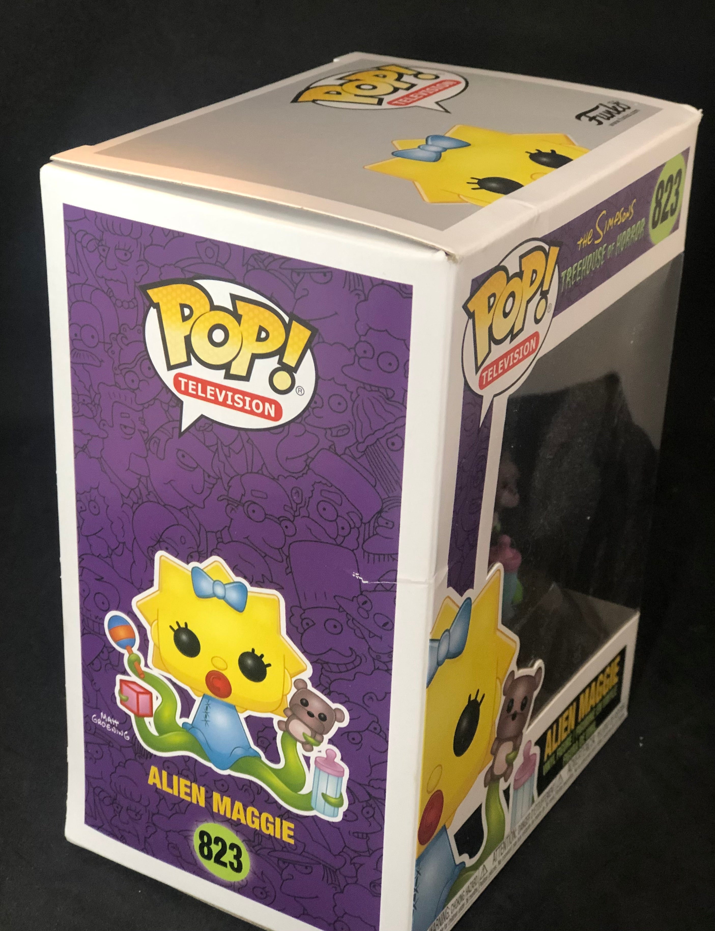 FUNKO POP! Television - The Simpsons, Treehouse of Horror - Alien Maggie (823) 'Minor Box Damage'