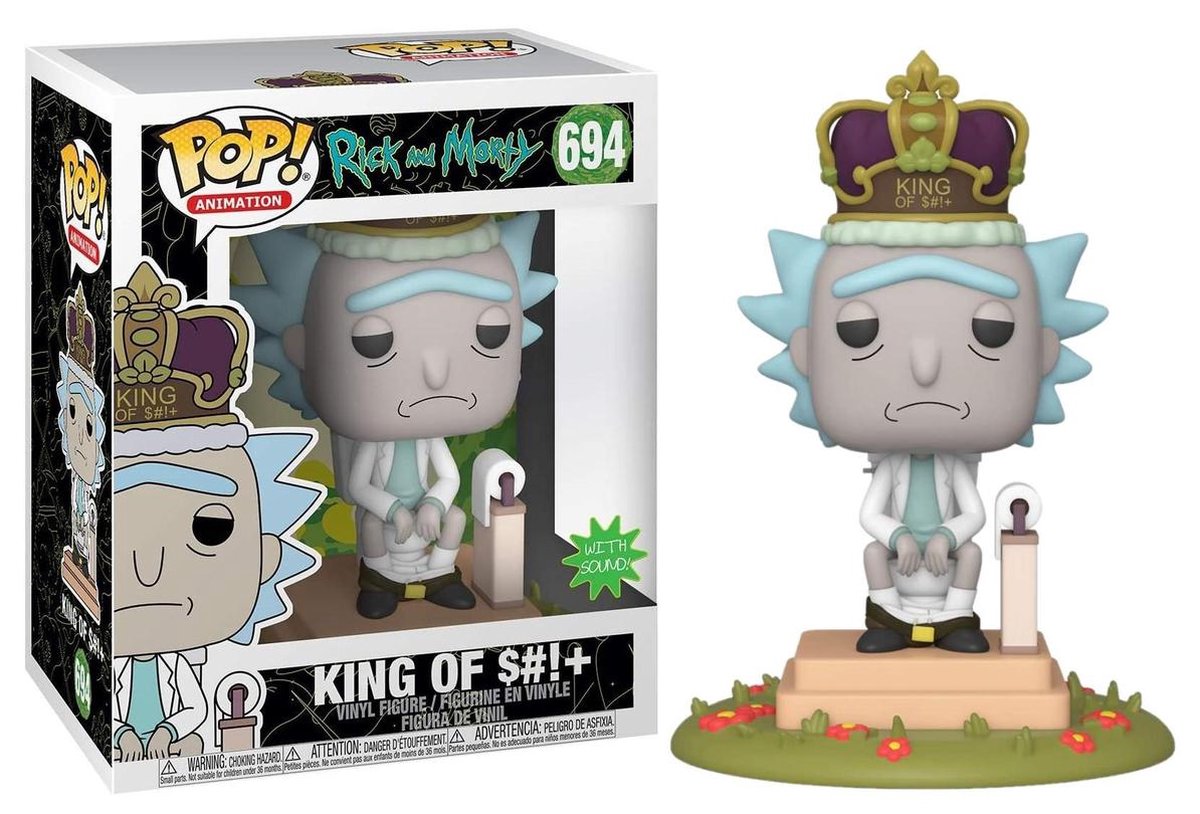 Funko POP! Animation - Rick & Morty : Rick on Toilet (Electronic w/ Sound) (694) (15cm)