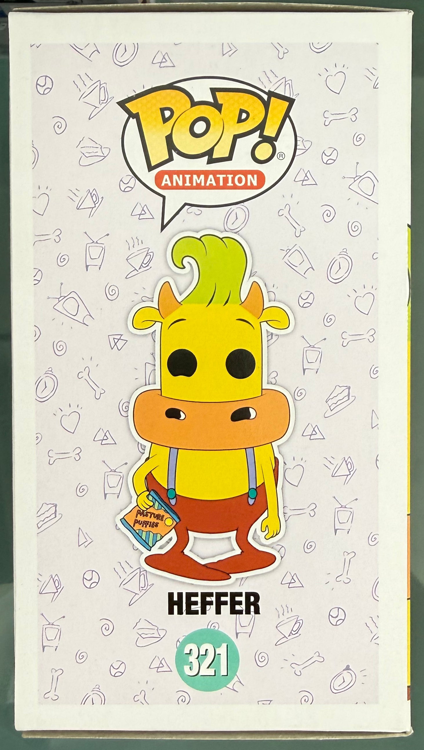 Funko POP! Animation - Rocko's Modern Life - Heffer (GITD) #321 CHASE - Small Box Damage