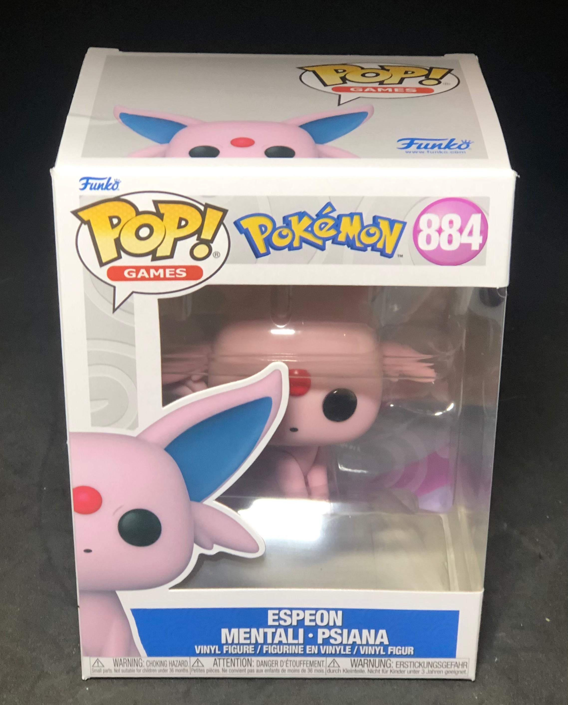 Funko POP! Games - Pokemon - Espeon (Mentali / Psiana) (884) 'Small Damaged Packaging'