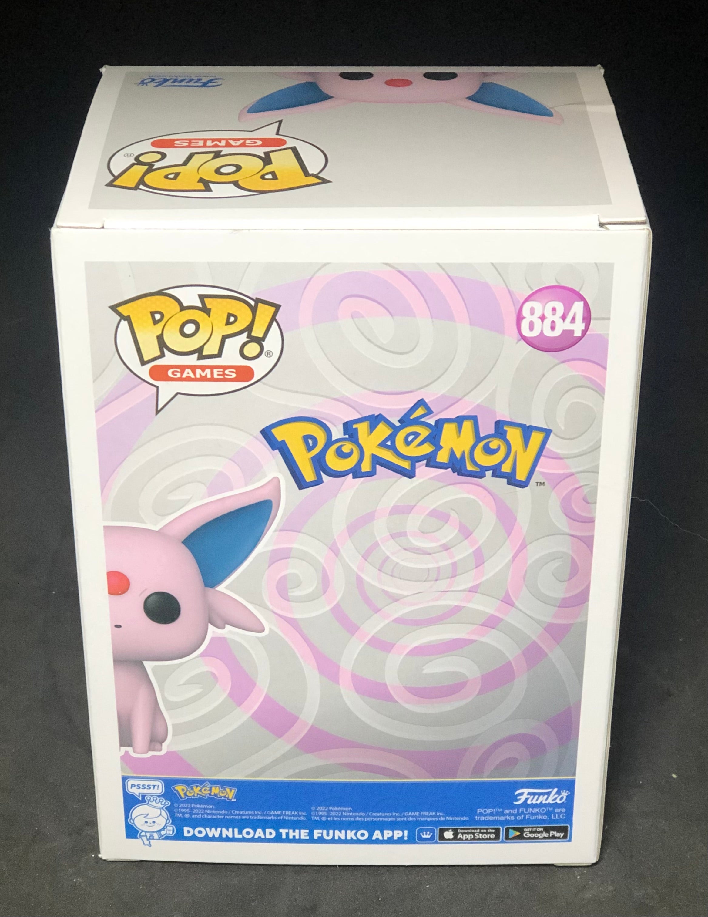 Funko POP! Games - Pokemon - Espeon (Mentali / Psiana) (884) 'Small Damaged Packaging'