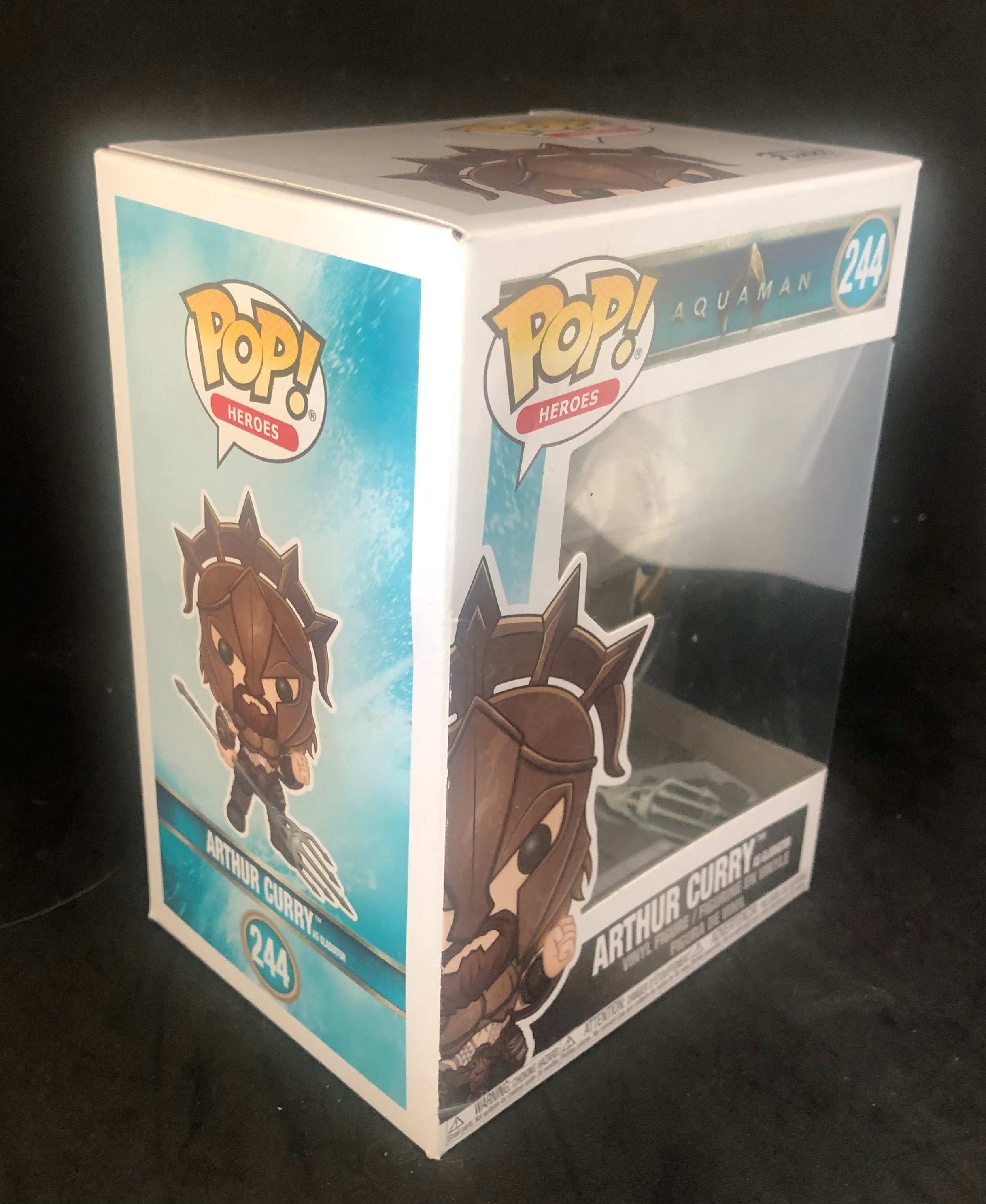 Funko POP! Heroes - Aquaman - Arthur Curry (as Gladiator) (244) 'Small Box Damage'