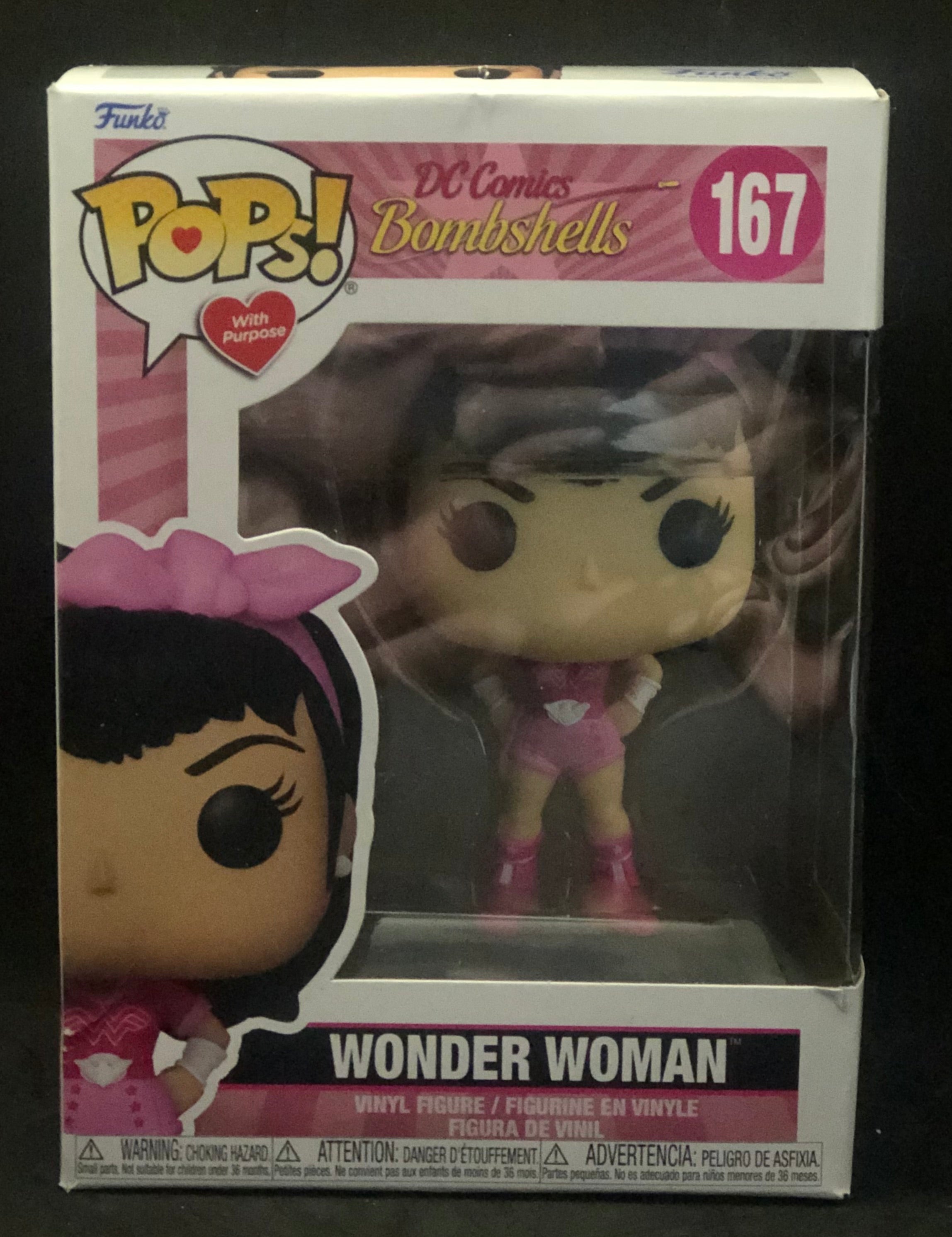 Funko POP! Heroes - DC Comics Bombshells - Wonder Woman (Breast Cancer Awareness) (167) 'Small Box Damage'