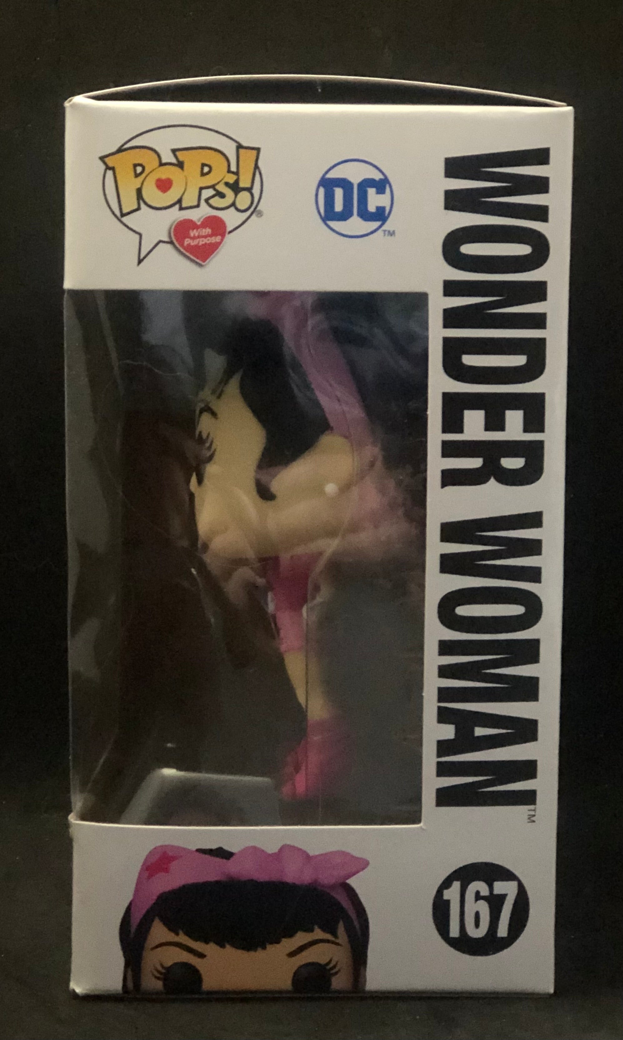 Funko POP! Heroes - DC Comics Bombshells - Wonder Woman (Breast Cancer Awareness) (167) 'Small Box Damage'