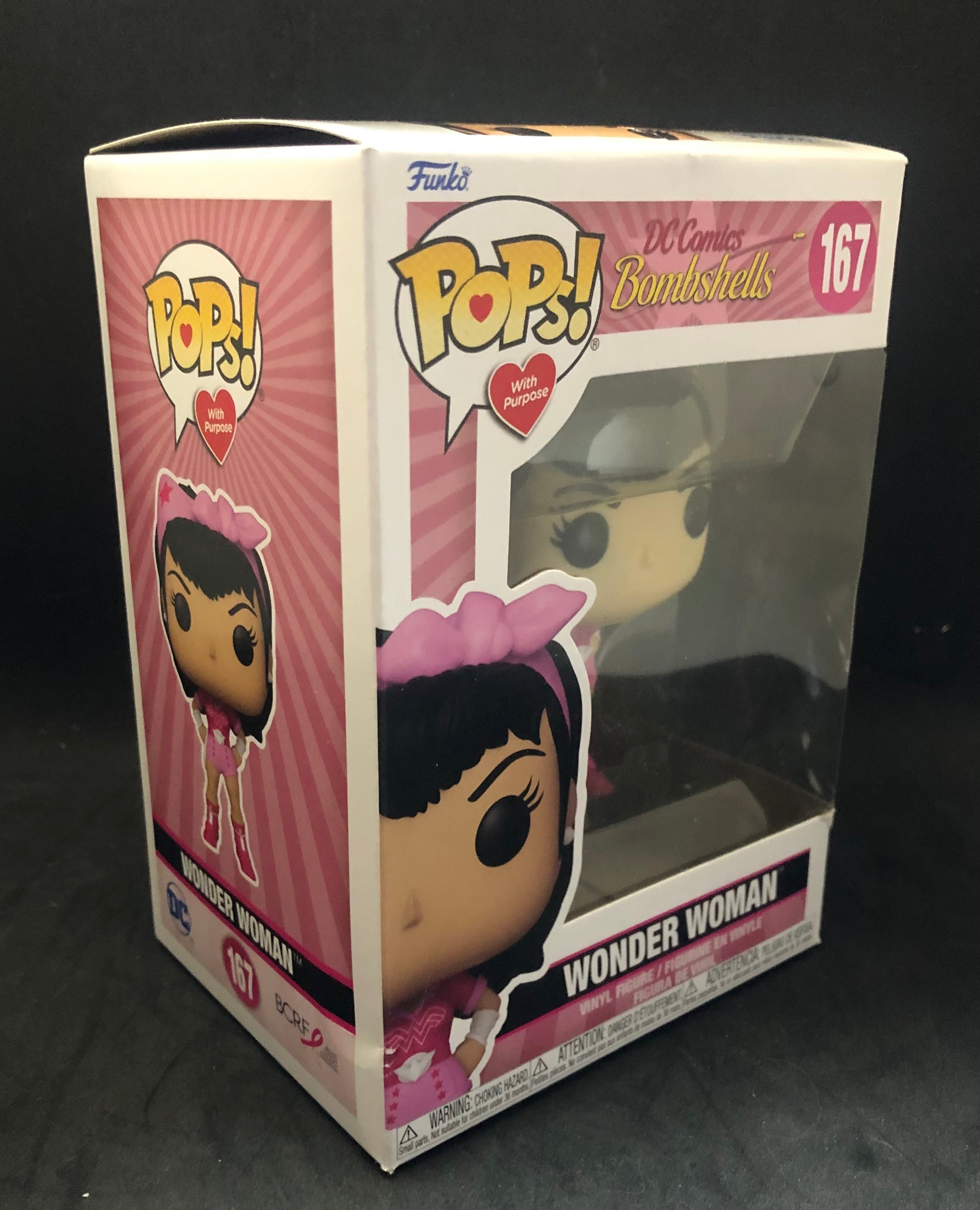Funko POP! Heroes - DC Comics Bombshells - Wonder Woman (Breast Cancer Awareness) (167) 'Small Box Damage'