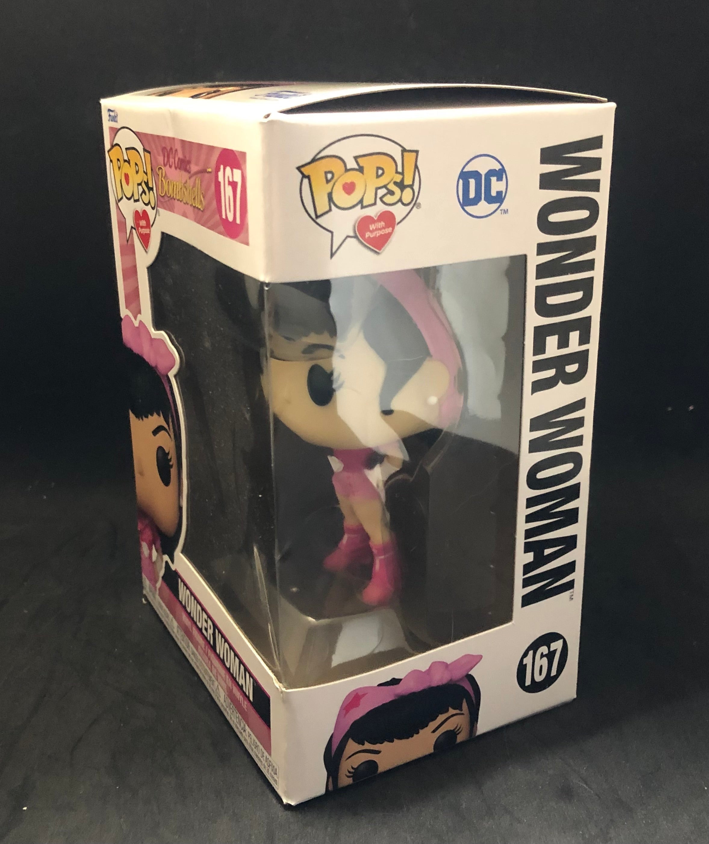 Funko POP! Heroes - DC Comics Bombshells - Wonder Woman (Breast Cancer Awareness) (167) 'Small Box Damage'