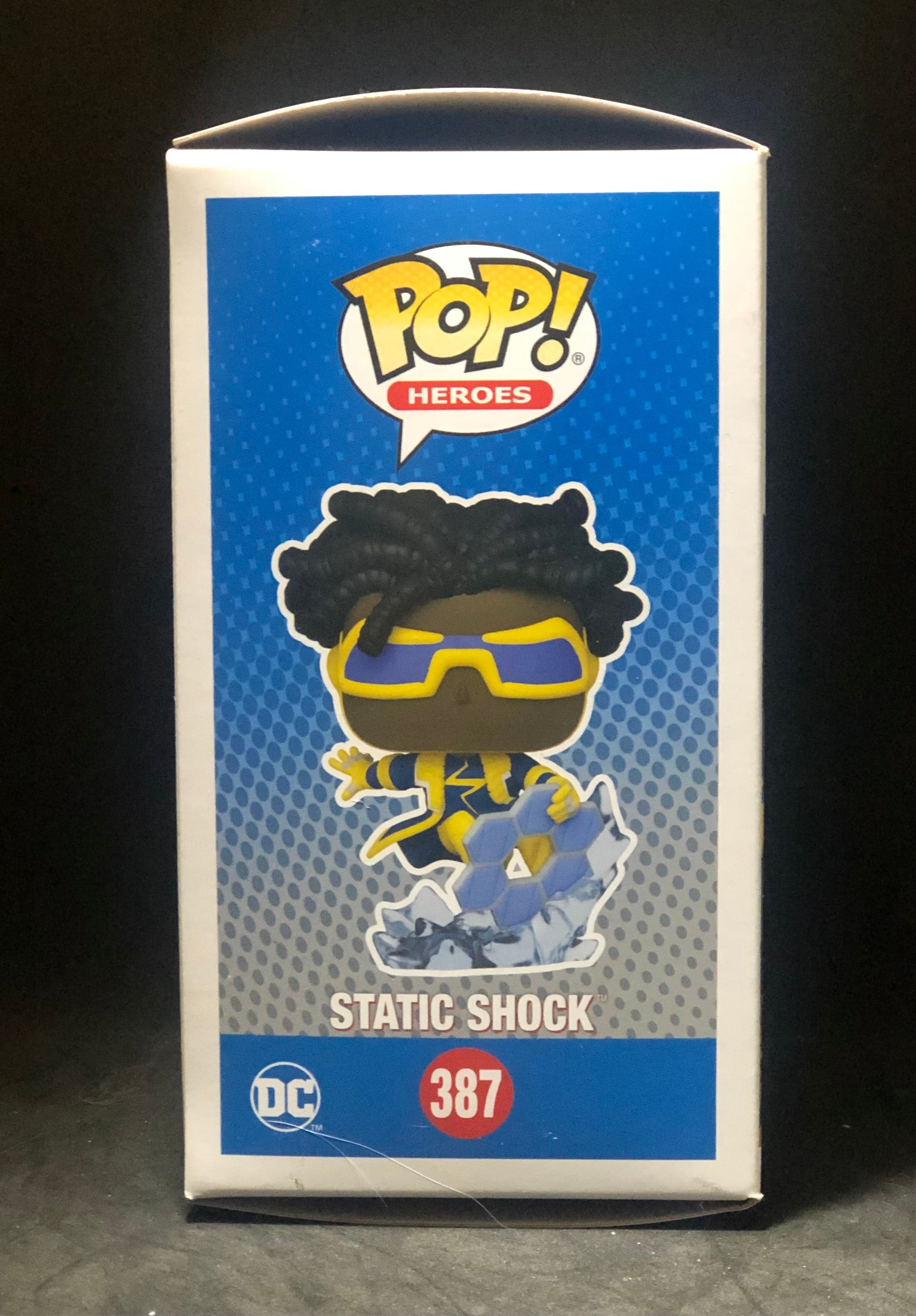 Funko POP! Heroes - Justice League - Static Shock (387) Exclusive Box Damage