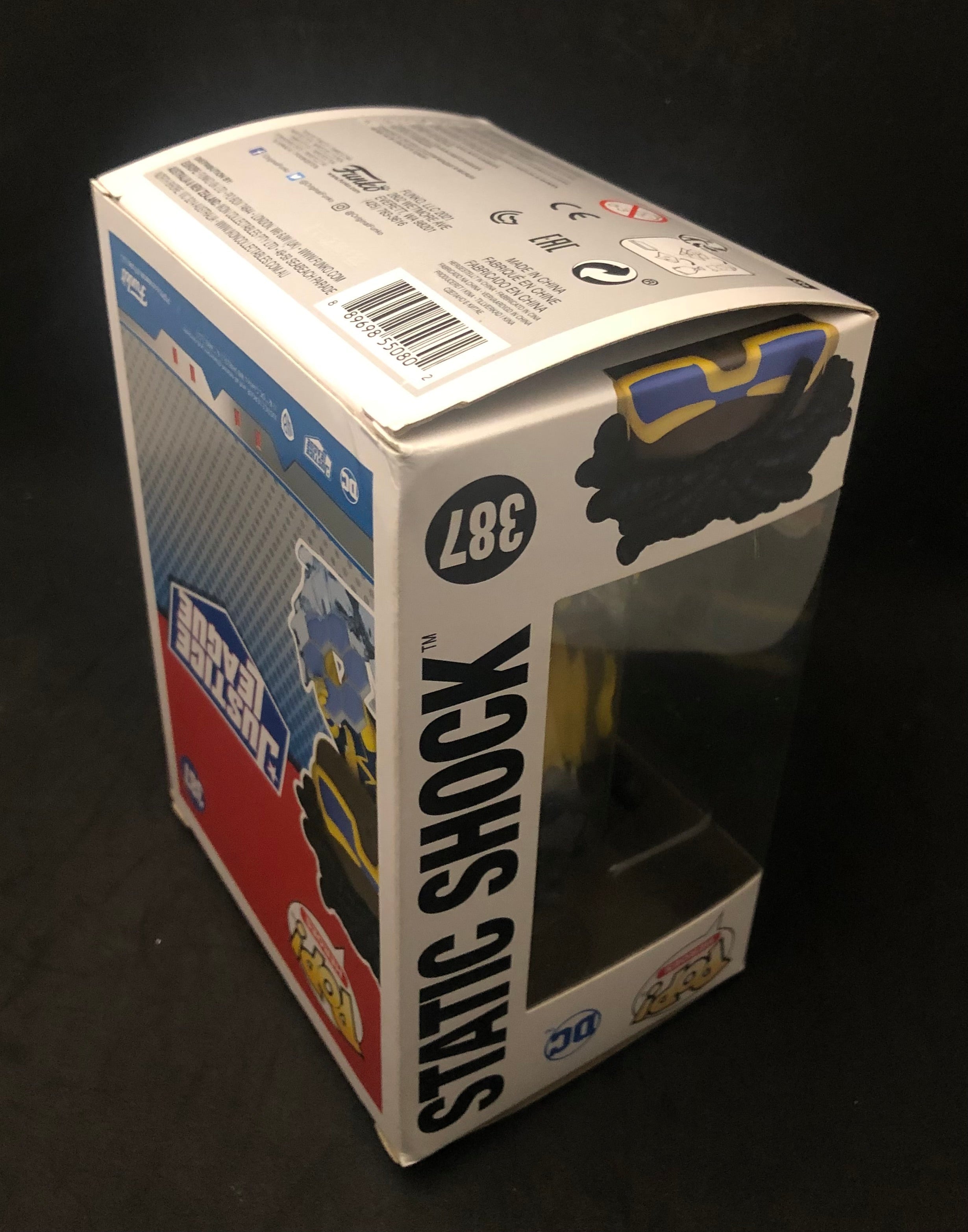 Funko POP! Heroes - Justice League - Static Shock (387) Exclusive Box Damage