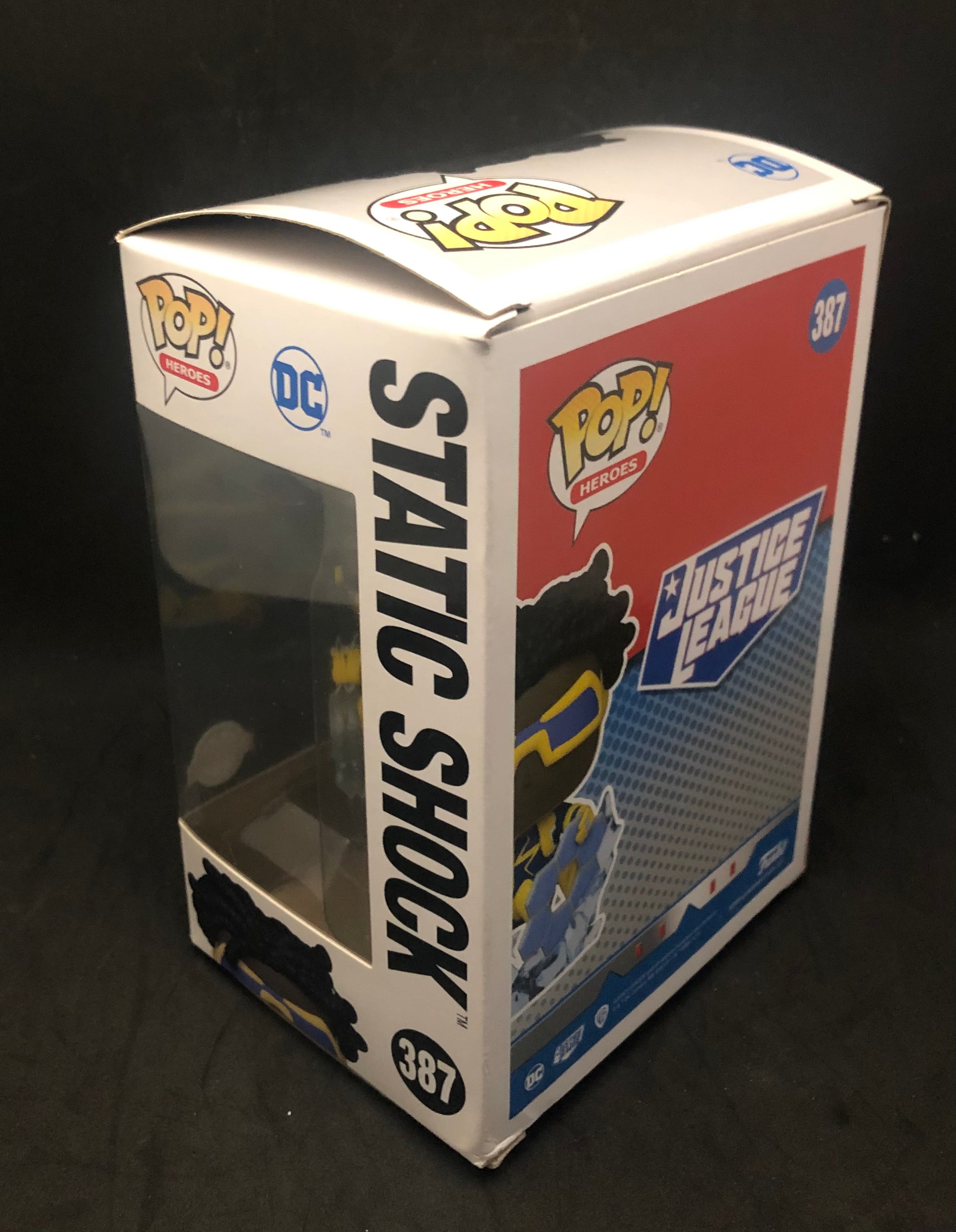 Funko POP! Heroes - Justice League - Static Shock (387) Exclusive Box Damage