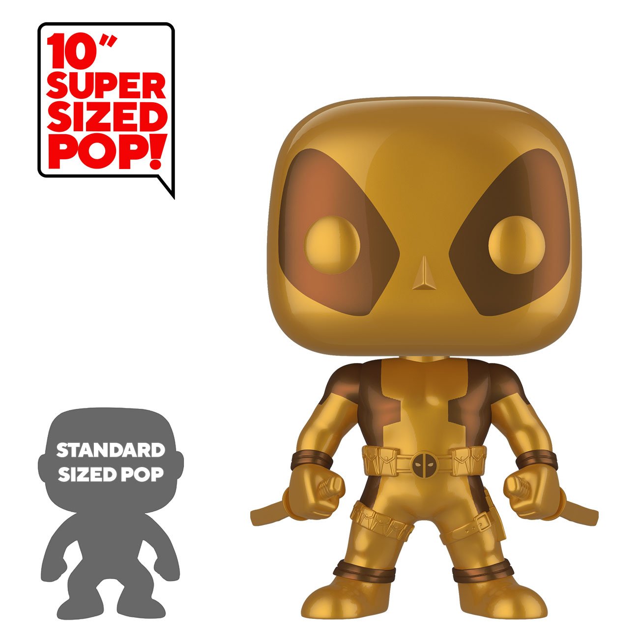 Funko POP! Marvel - Deadpool - Deadpool (Gold / Two Swords) 10" (543) Exclusive