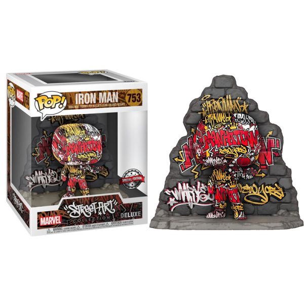 Funko POP!  Marvel - Street-Art Collection Deluxe - Iron Man (753) Exclusive