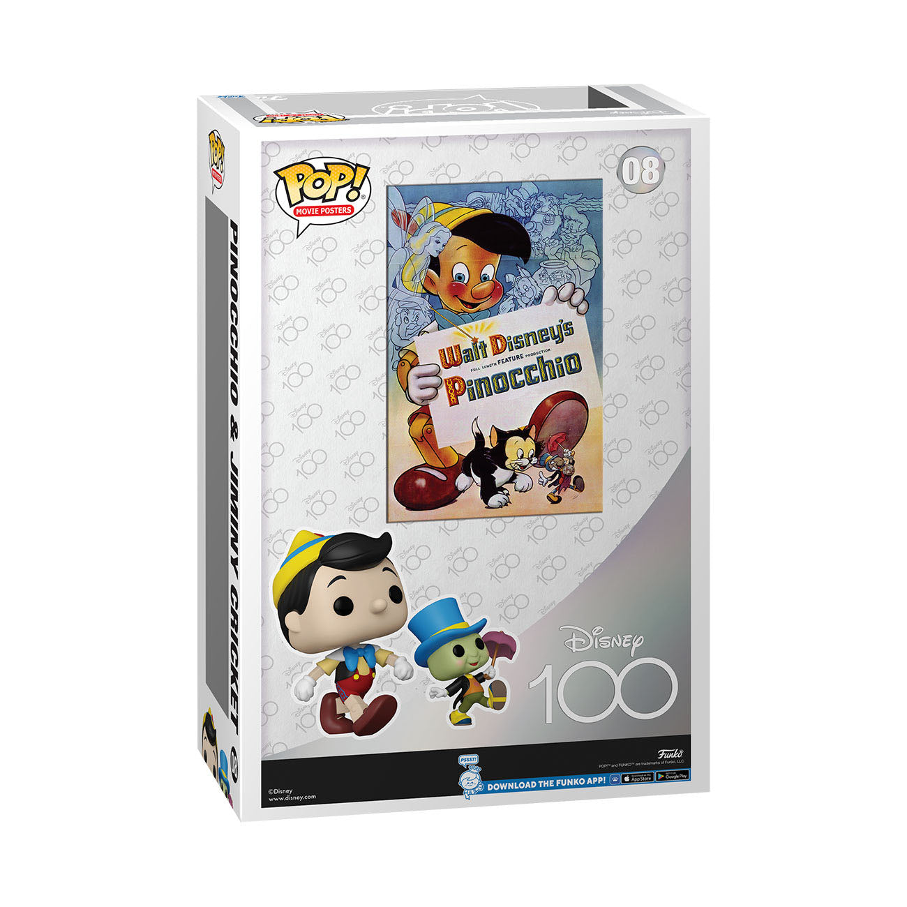 Funko POP! Movie Poster - Disney, Pinocchio : Pinocchio & Jiminy Cricket (08)