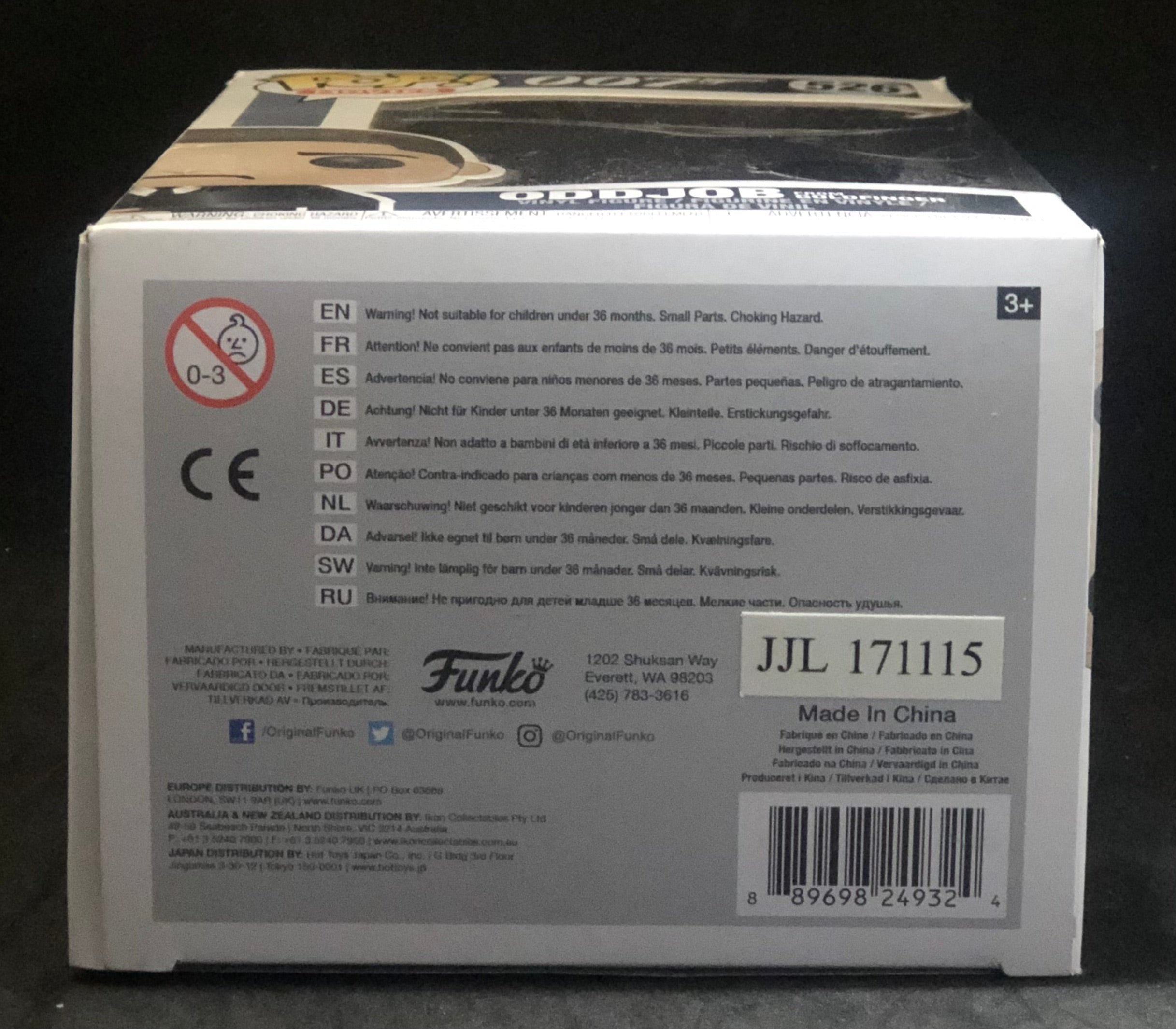 Funko POP! Movies - James Bond (007) - Oddjob (Trowing Hat) (from Goldfinger) (526) 'Small Box Damage'