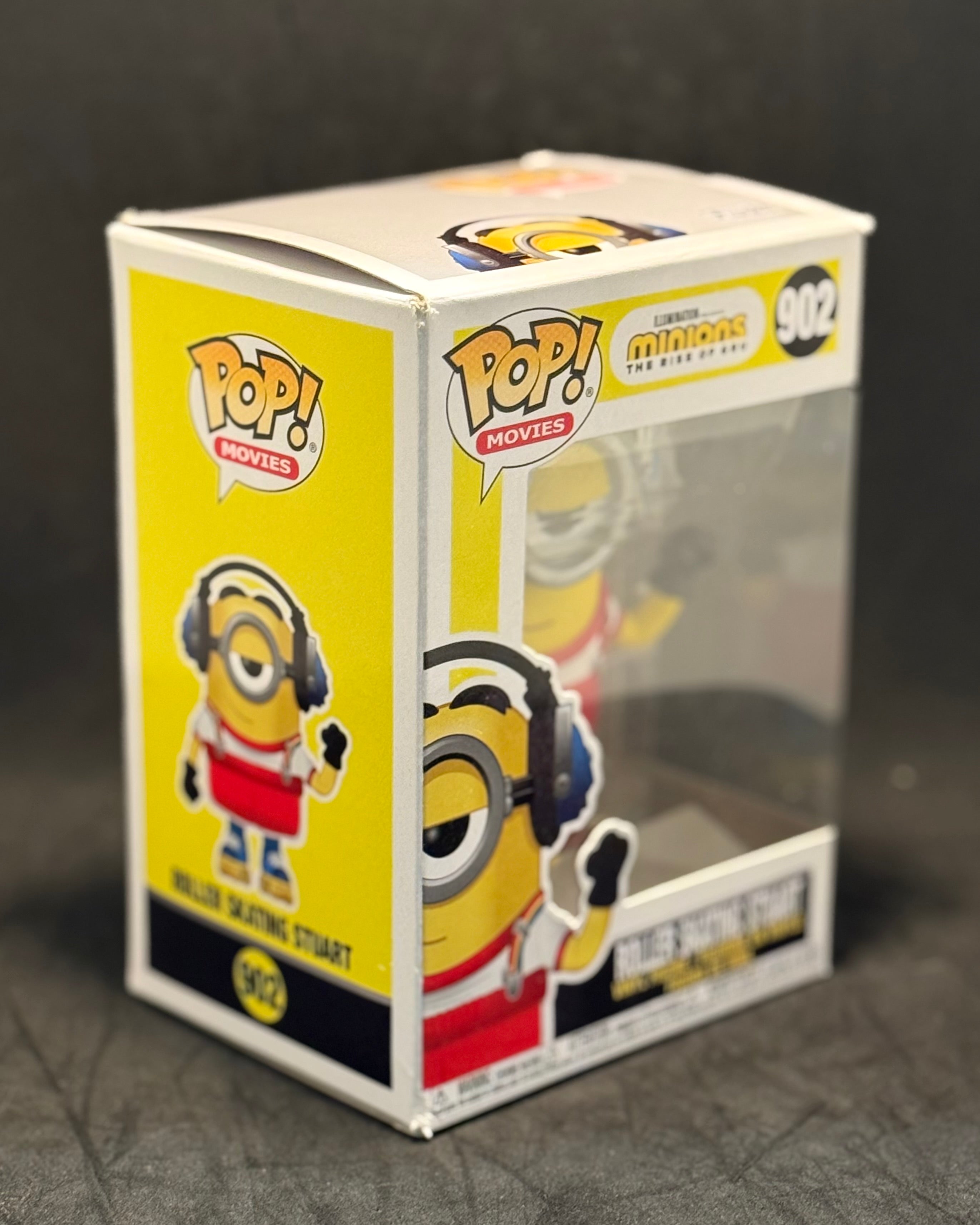 Funko POP! Movies - Minions, The Rise of Gru - Roller Skating Stuart (902) "Small Box Damage"