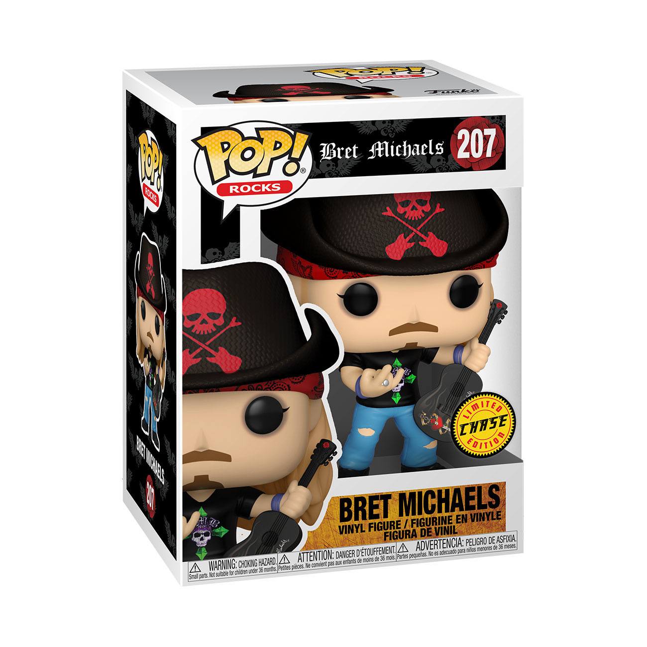 Funko POP! Rocks  - Bret Michaels - Bret Michaels w/ hat  #207 CHASE
