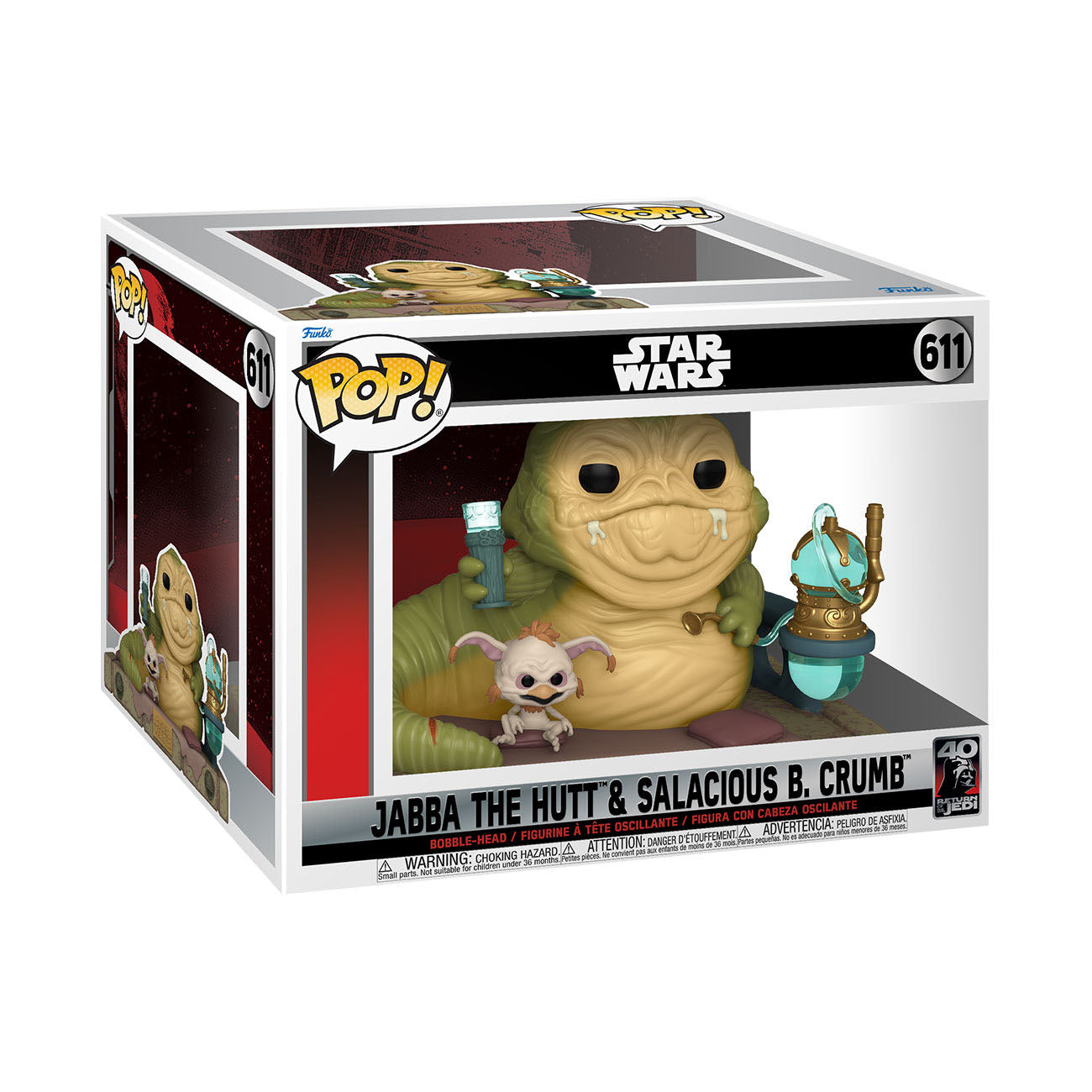Funko POP! Star Wars - 40th Return of the Jedi - Jabba the Hutt & Salacious B. Crumb (611)