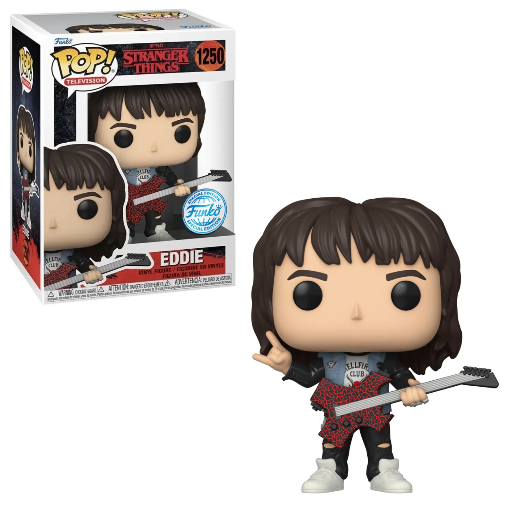 Funko POP! Television - Stranger Things - Eddie Munson w/ Guitar #1250 Exclusive