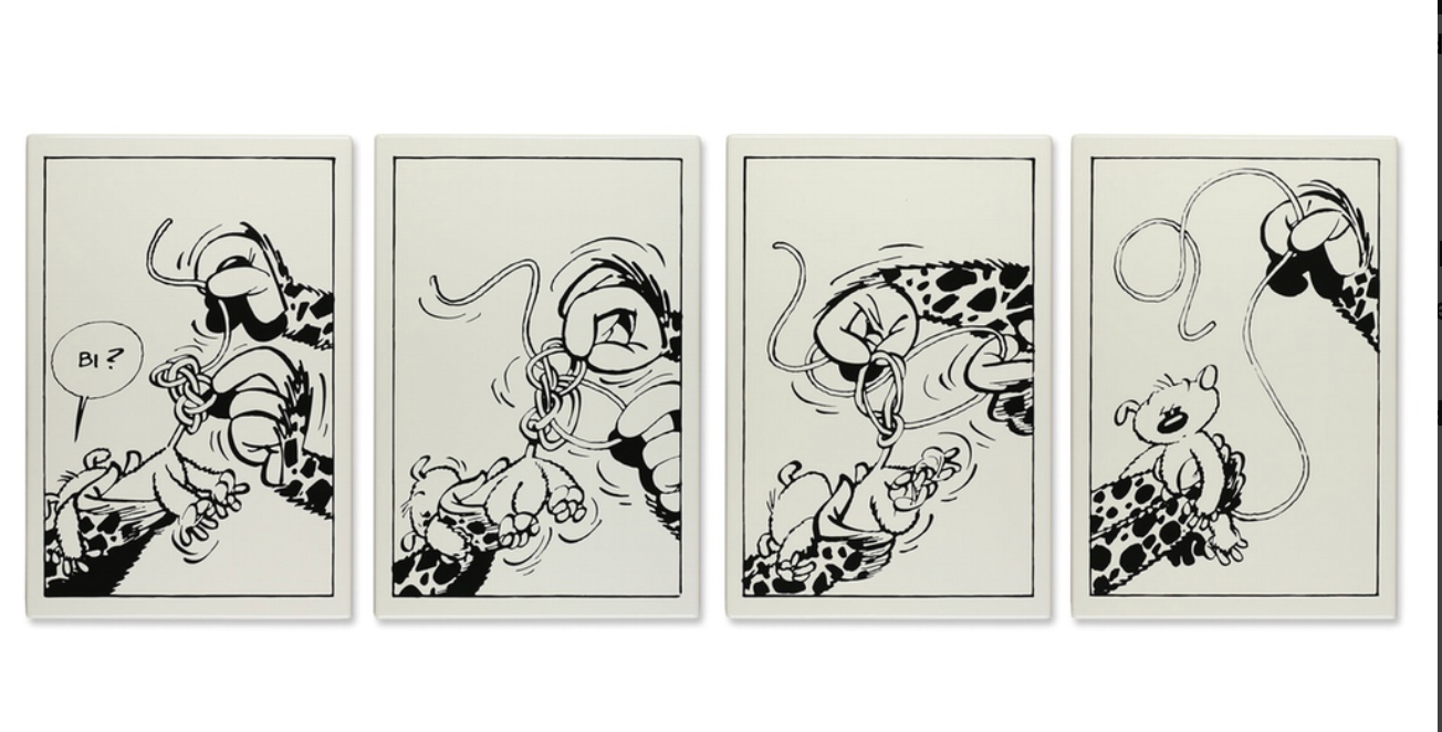 GRAND VINGTIÈME Enamel signs - Marsupilami : Baby Marsupilami (Set of 4) (Limited & Numbered)