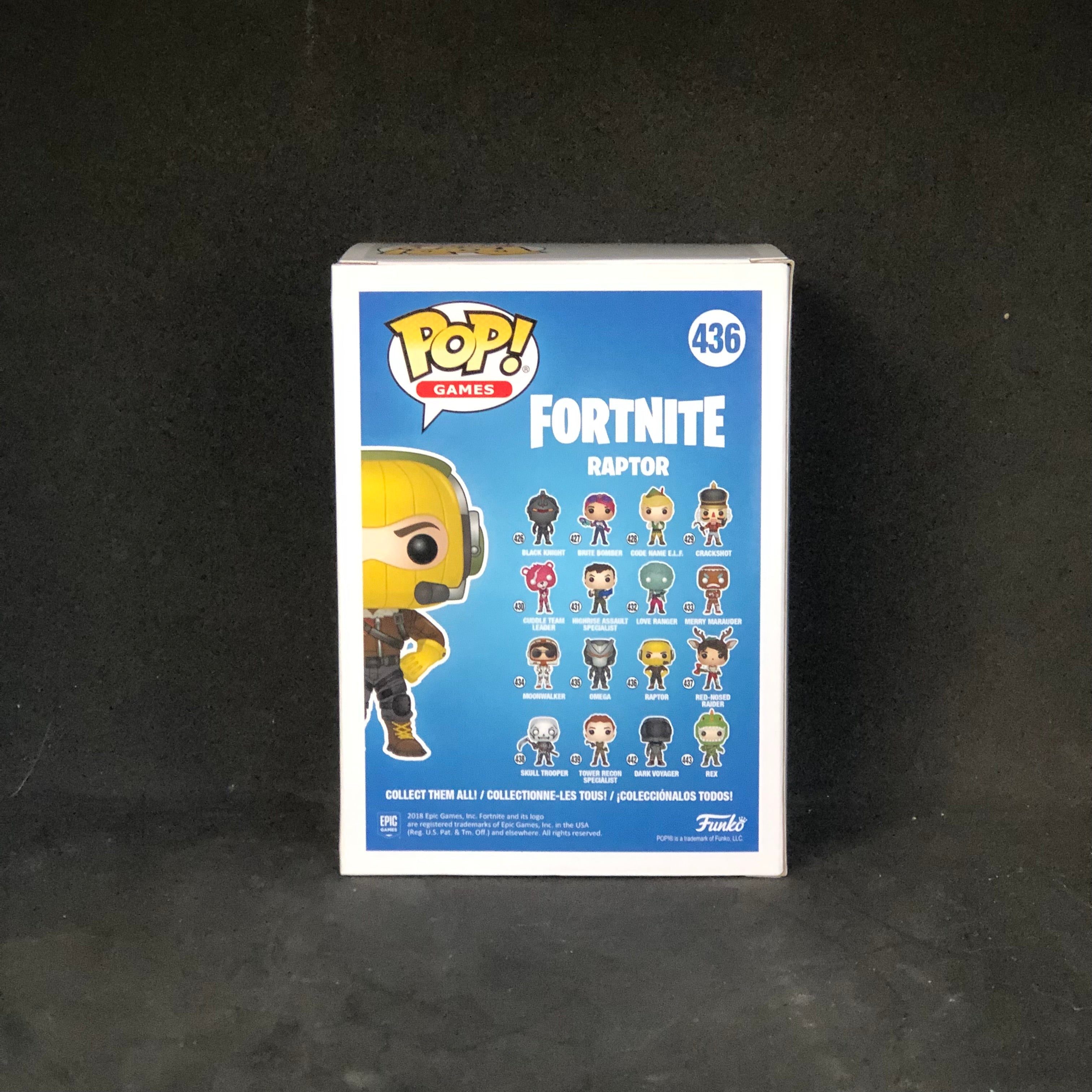 Funko POP! Games - Fortnite - Raptor (436) 'Small Box Damage'