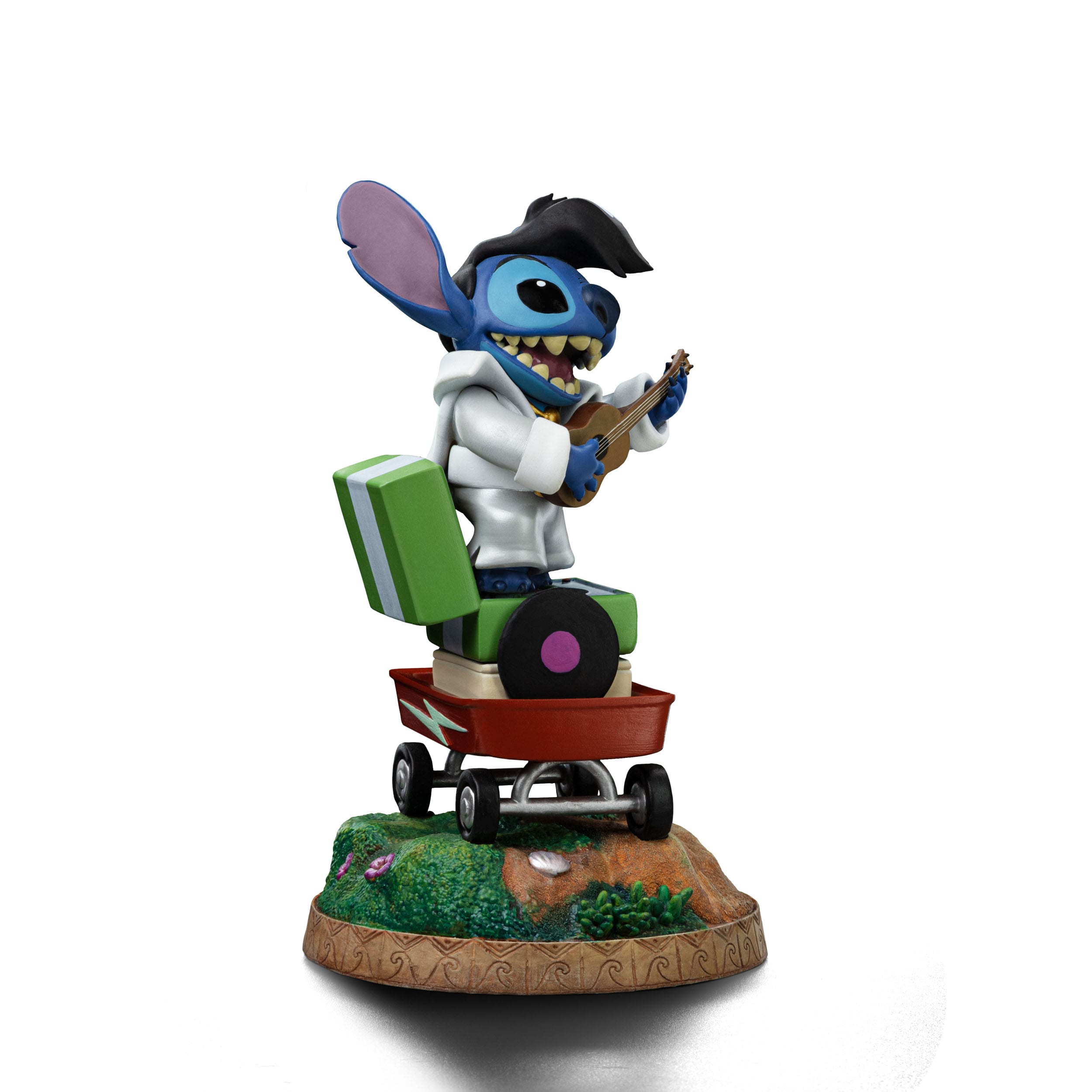 IRON STUDIOS, Art Scale Statue 1/10 - Lilo & Stitch : Stitch King of Rock (17 cm)
