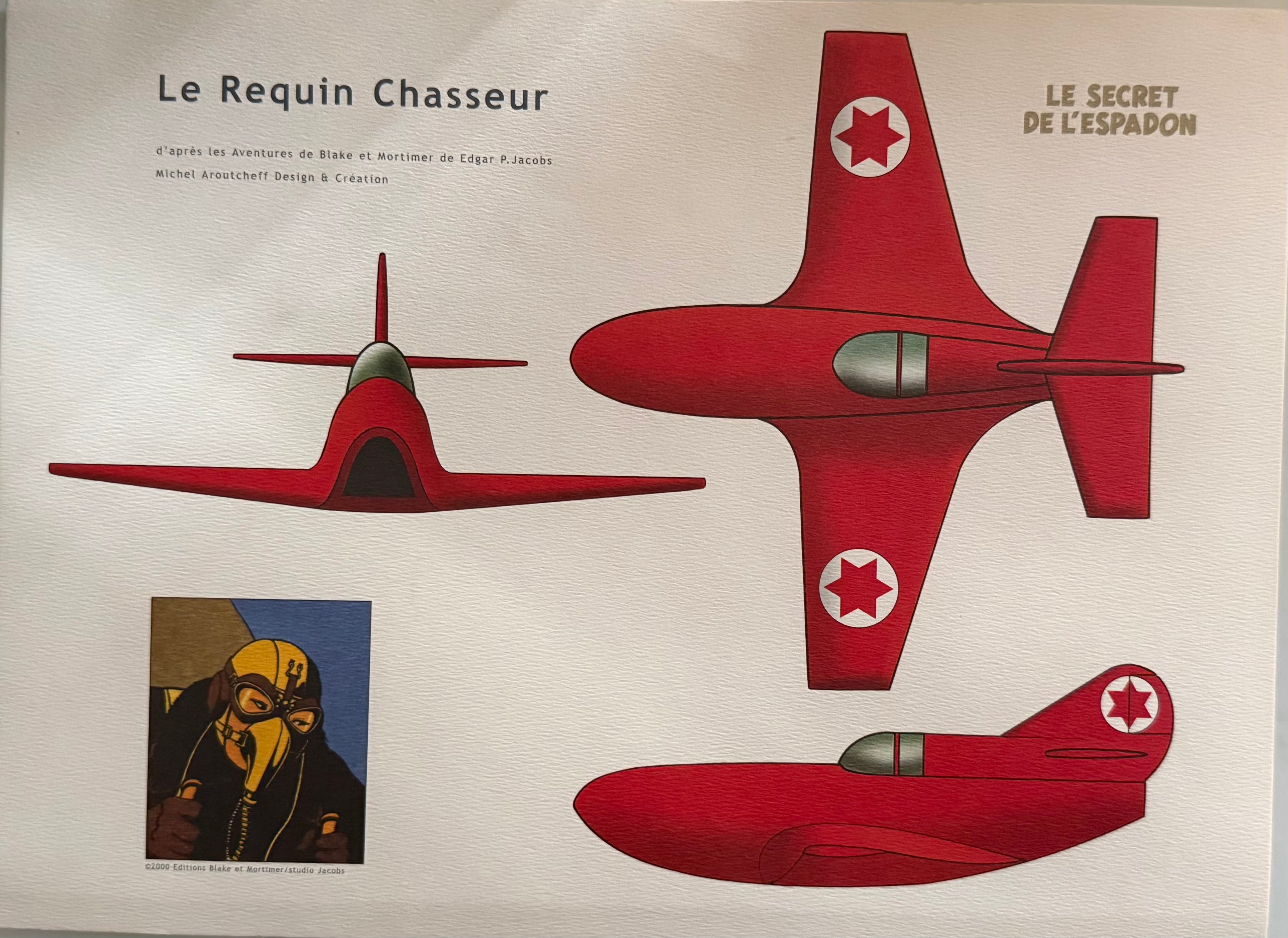 MICHEL AROUTCHEFF Resine Statue - Blake & Mortimer : Le Requin Chasseur (12cm) (Limited & Numbered)