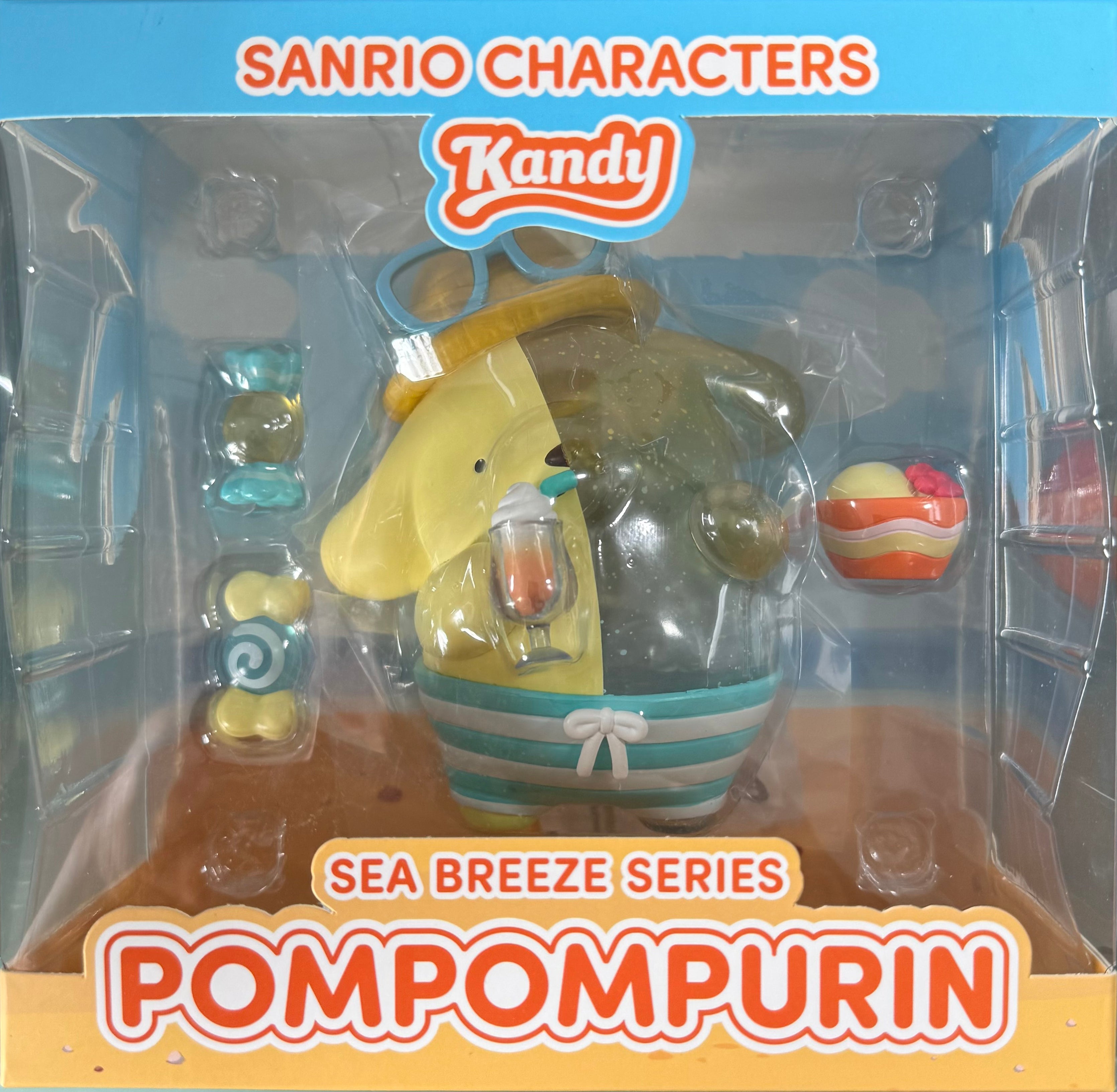 MIGHTY JAXX Mini-Figures, Sanrio Characters Kandy - Pompompurin "Sea Breeze Series" (15cm)