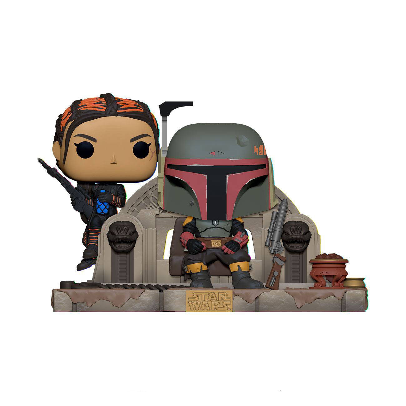 Funko Pop! Star Wars - The Mandalorian Boba Fett & Fennec On Throne (486) Pop