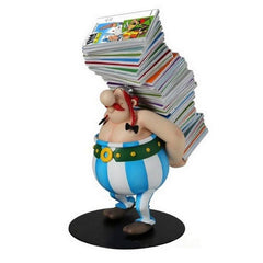 Plastoy Collectoys, Statue - Asterix : Obelix "Stack of Comic Books" - 21 cm