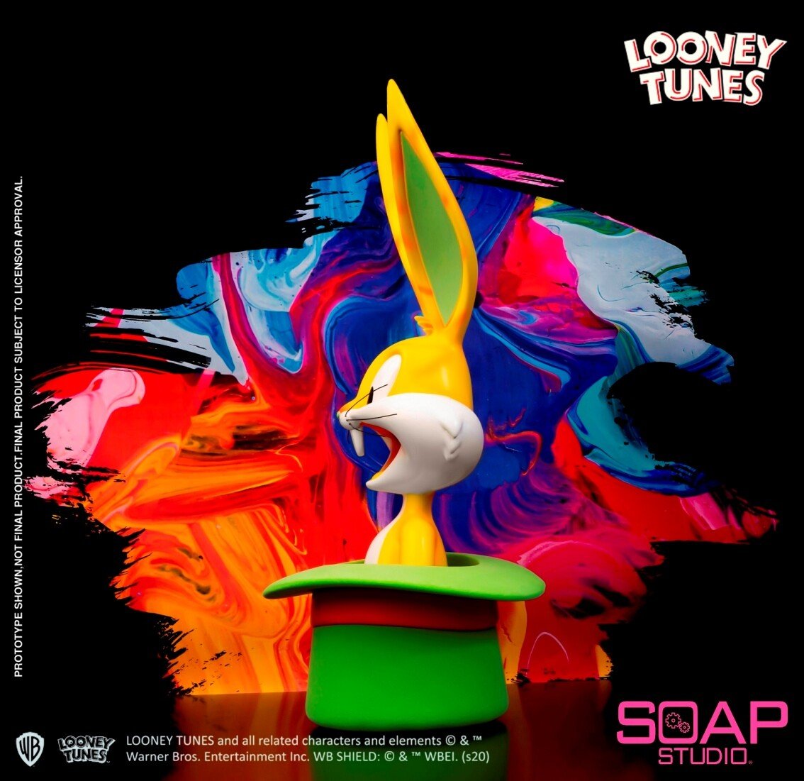 SOAP STUDIOS, Bust - Loony Tunes : Bugs Bunny Tophat (Pop-Art) 34cm