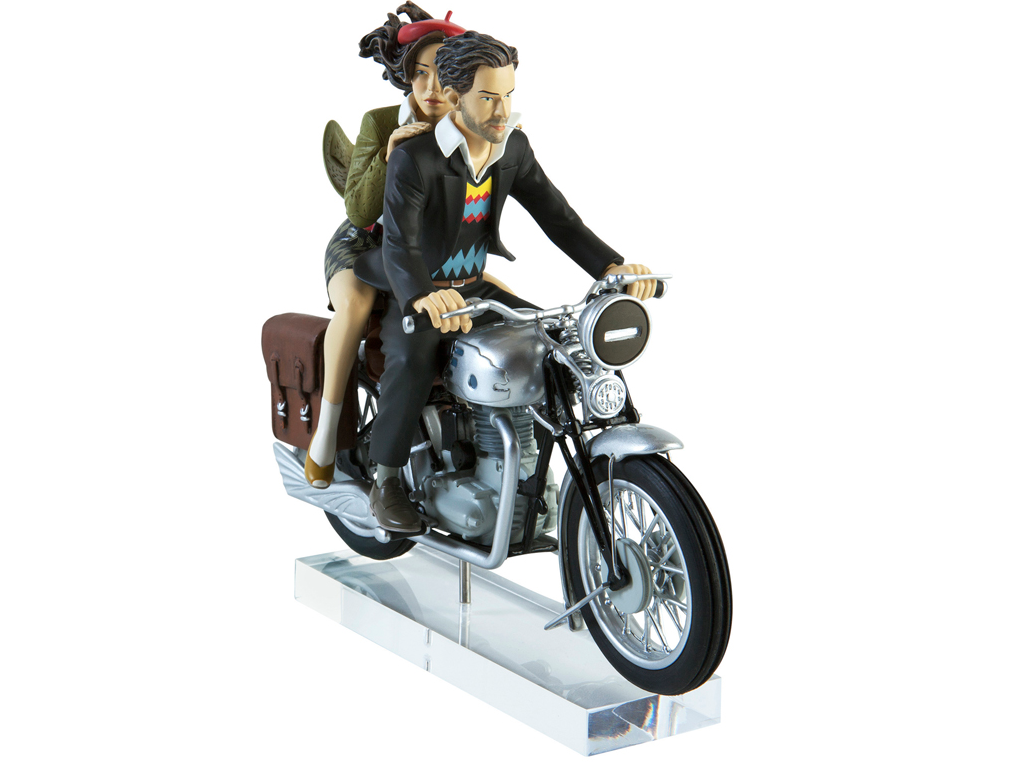 Michel Aroutcheff - Le Vol Du Corbeau (Gibrat) Jeanne & François Moto Peugeot 515 (1934) Figurines