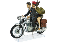 Michel Aroutcheff - Le Vol Du Corbeau (Gibrat) Jeanne & François Moto Peugeot 515 (1934) Figurines