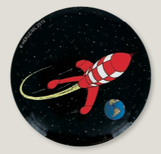 Tintin / Kuifje - Magnets La Fusée (Lune) Raket (Maan) Rocket (Moon)