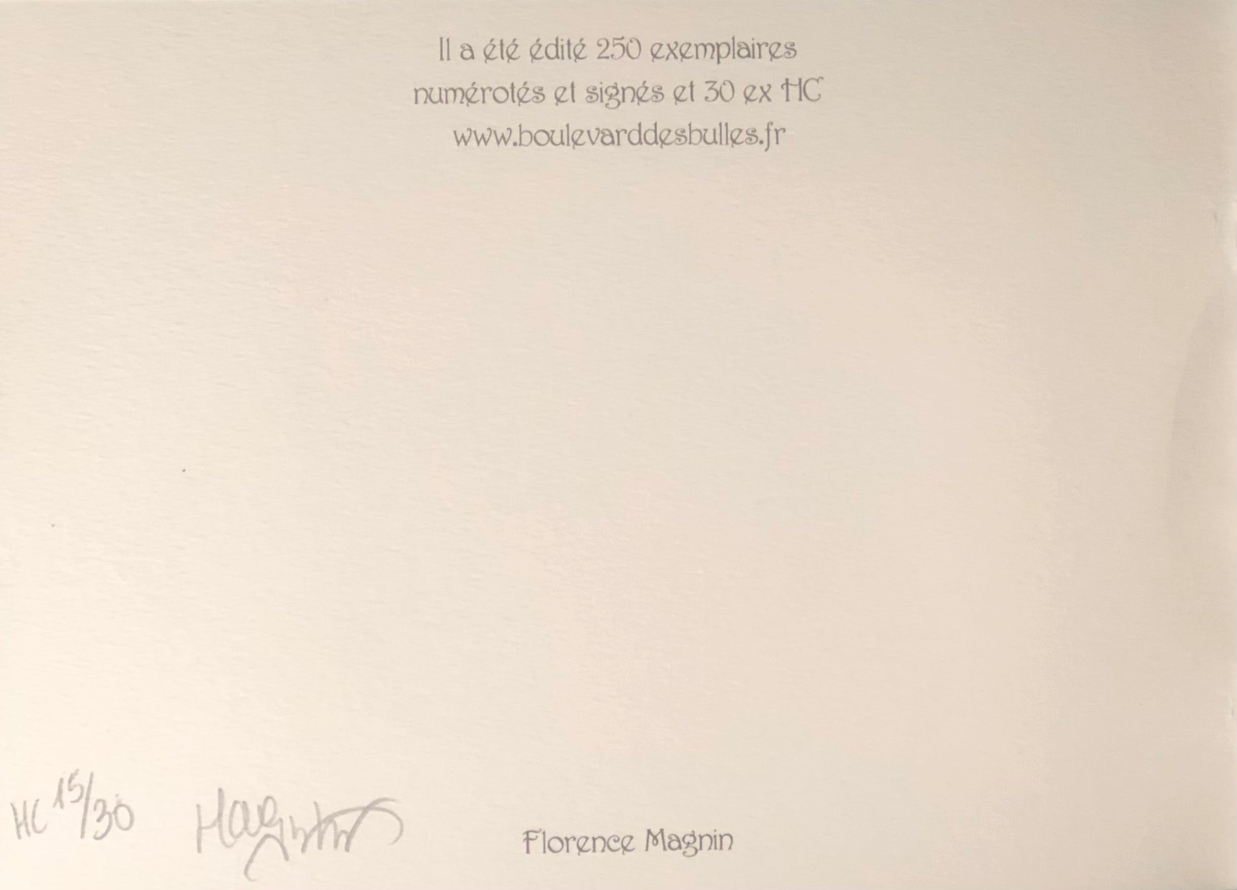 Sketchbook - Magnin Florence "Contes aux quatre vents" (°2009) (Numbered + Signed)