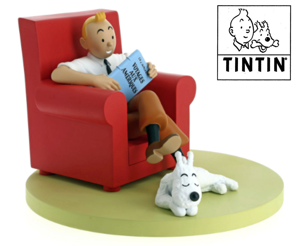 TINTIN Resin Statue Collection 'Icons' : Tintin at Home (Version 2018) (17cm) (Limited & Numbered)