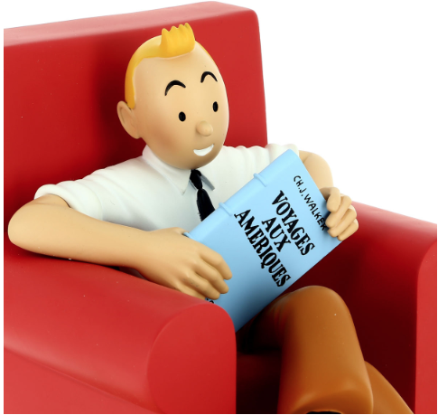 TINTIN Resin Statue Collection 'Icons' : Tintin at Home (Version 2018) (17cm) (Limited & Numbered)