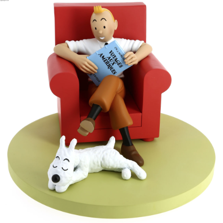 TINTIN Resin Statue Collection 'Icons' : Tintin at Home (Version 2018) (17cm) (Limited & Numbered)