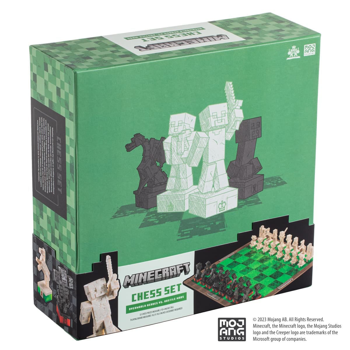 The Noble Collection, Chess Set - Minecraft : Overworld Heroes vs Hostile Mobs (Sealed)