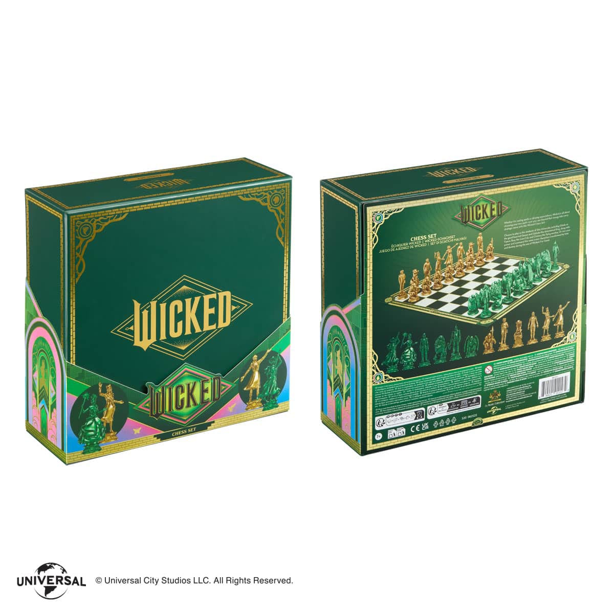 The Noble Collection, Chess Set - Wicked : For Good - Shiz vs. Emerald City (Sealed)