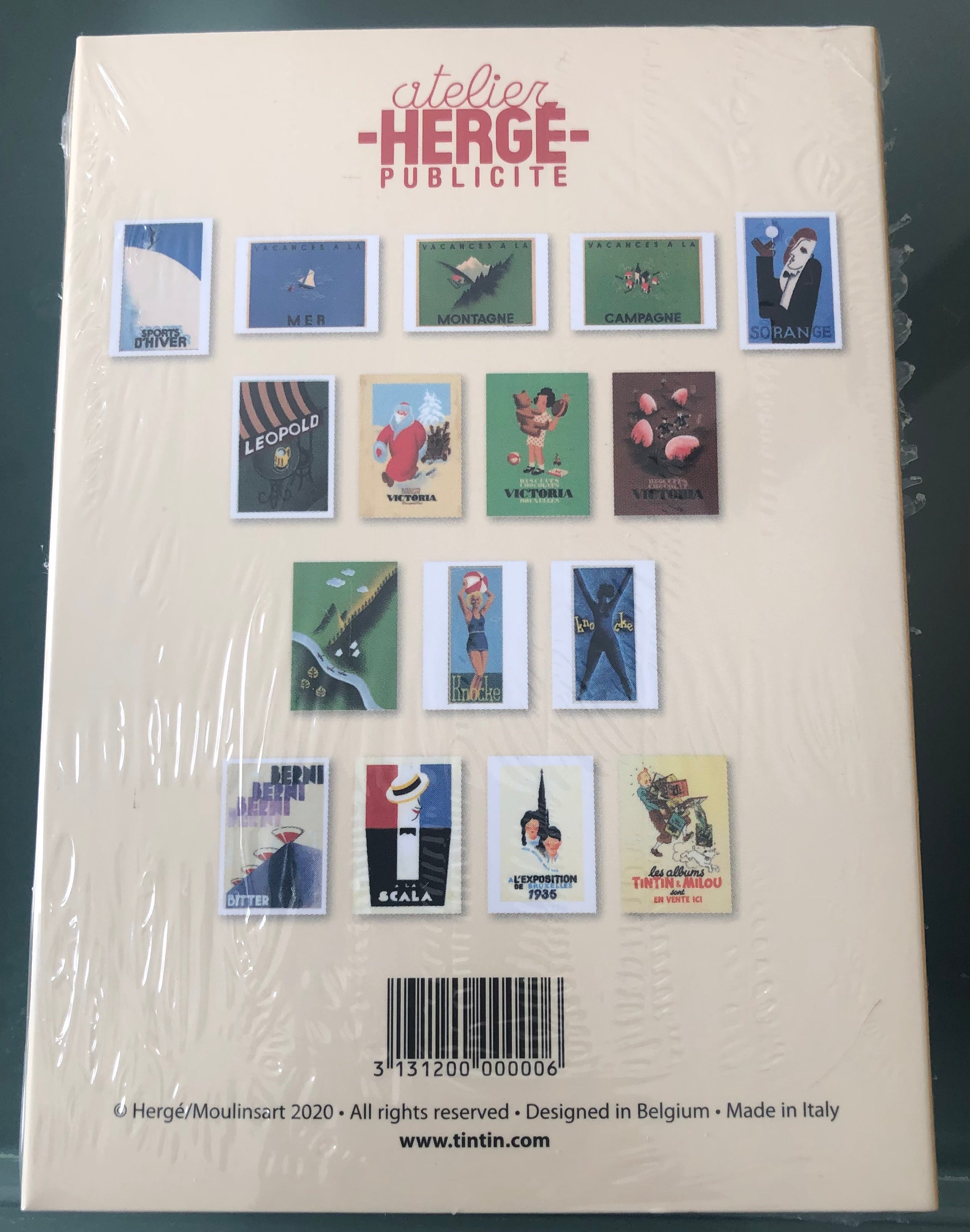 Tintin - Post Cards - Atelier Hergé / Publicité (set of 16 cards)