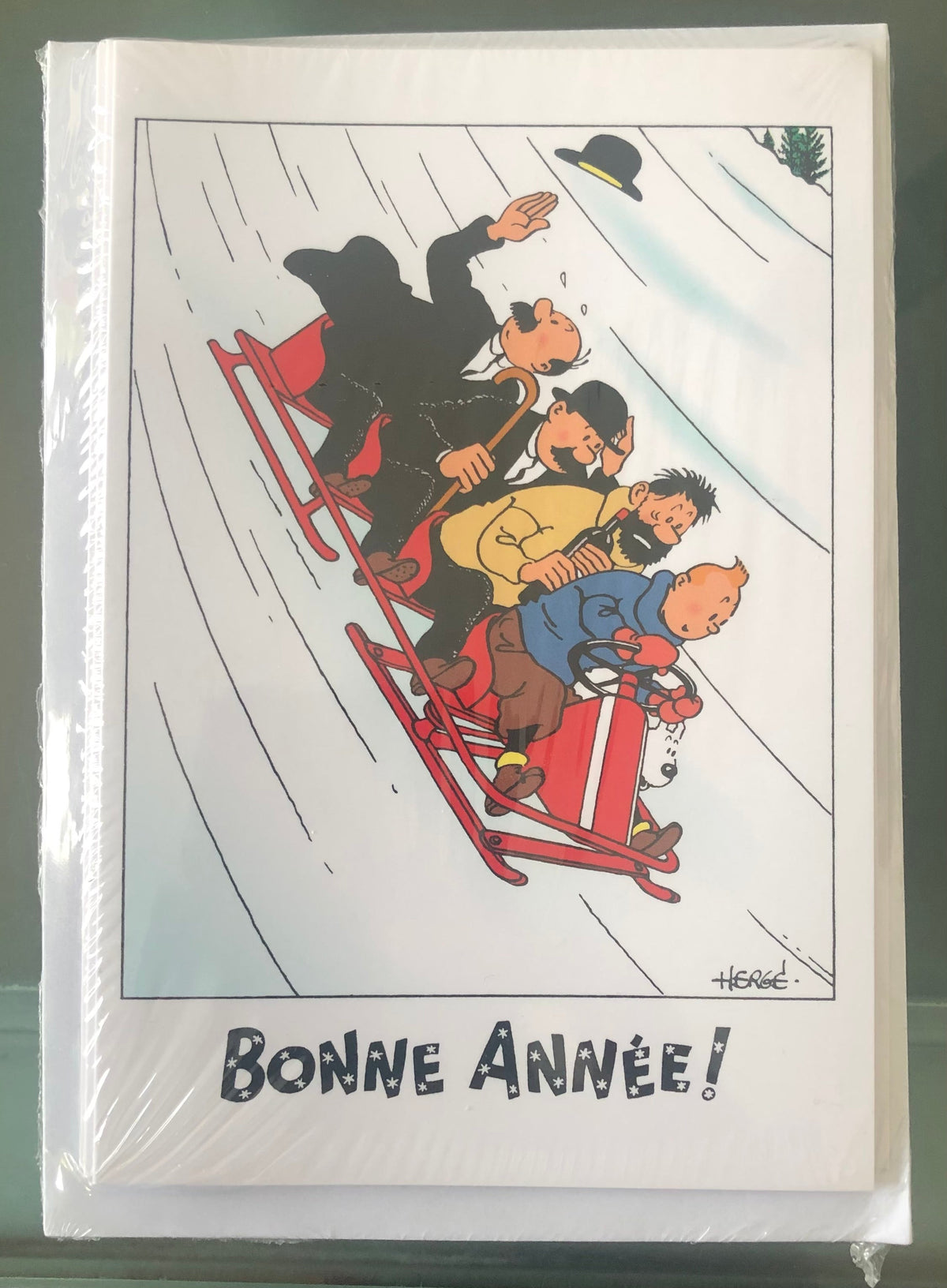 Tintin - Post Cards - Happy New Year  / Merry Christmas (set of 5 cards)